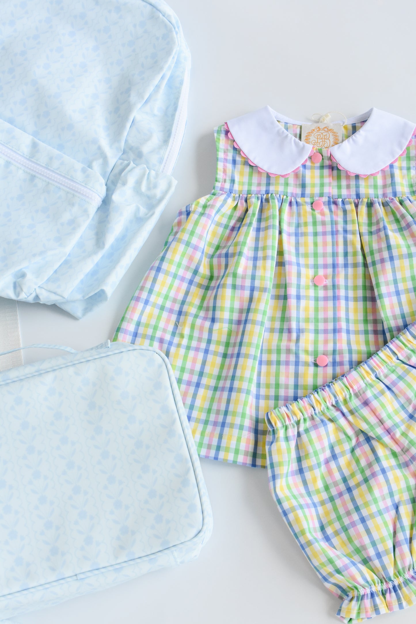 Sleeveless Tabitha’s Teacher’s Pet Knickers Set-Primland Plaid