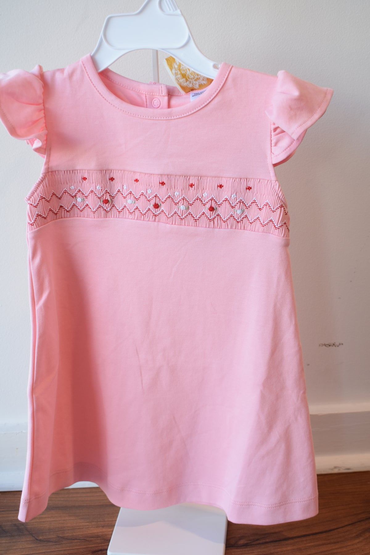 Angel Sleeve Biltmore Dress-Sandpearl Pink