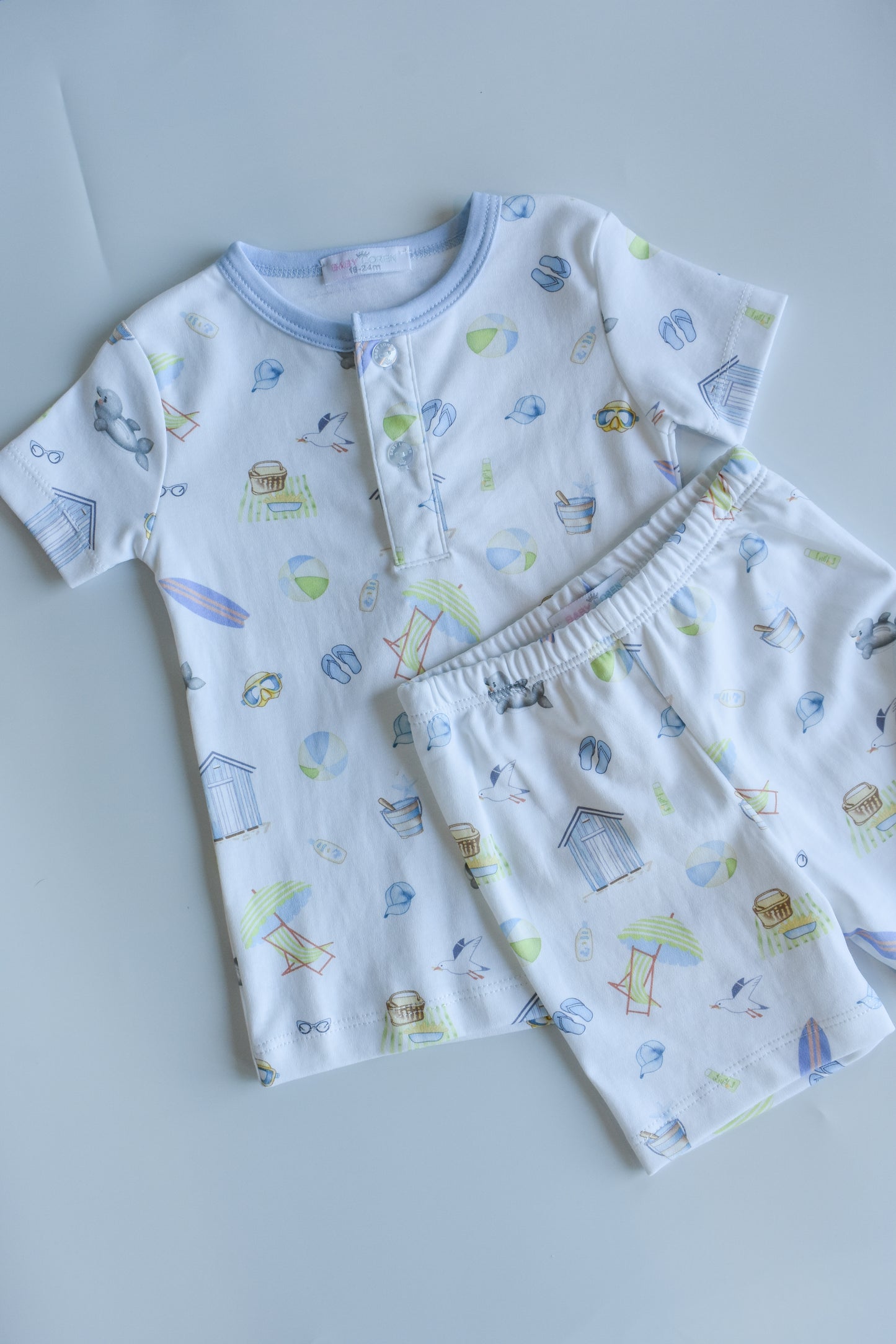 Sandy Blue Toes-Boy’s PJ Short Set