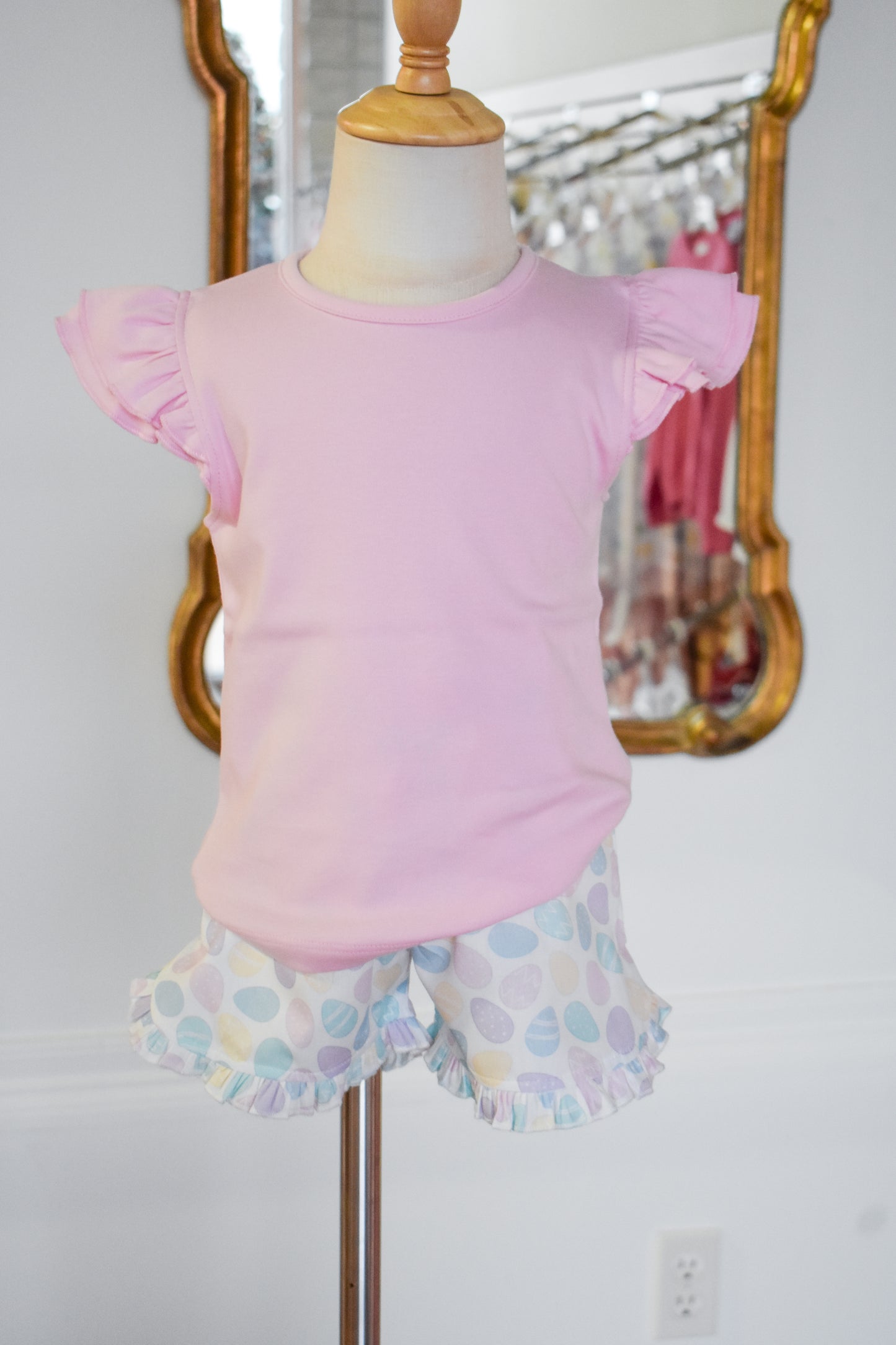 Egg Hunt Ruffled Short Set