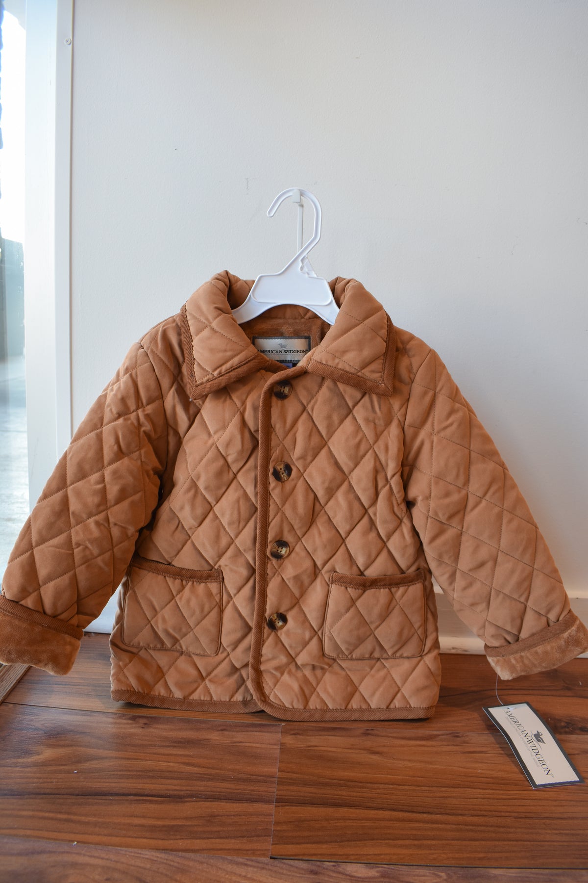 Widgeon Hooded/Quilted Barn Jacket-Caramel