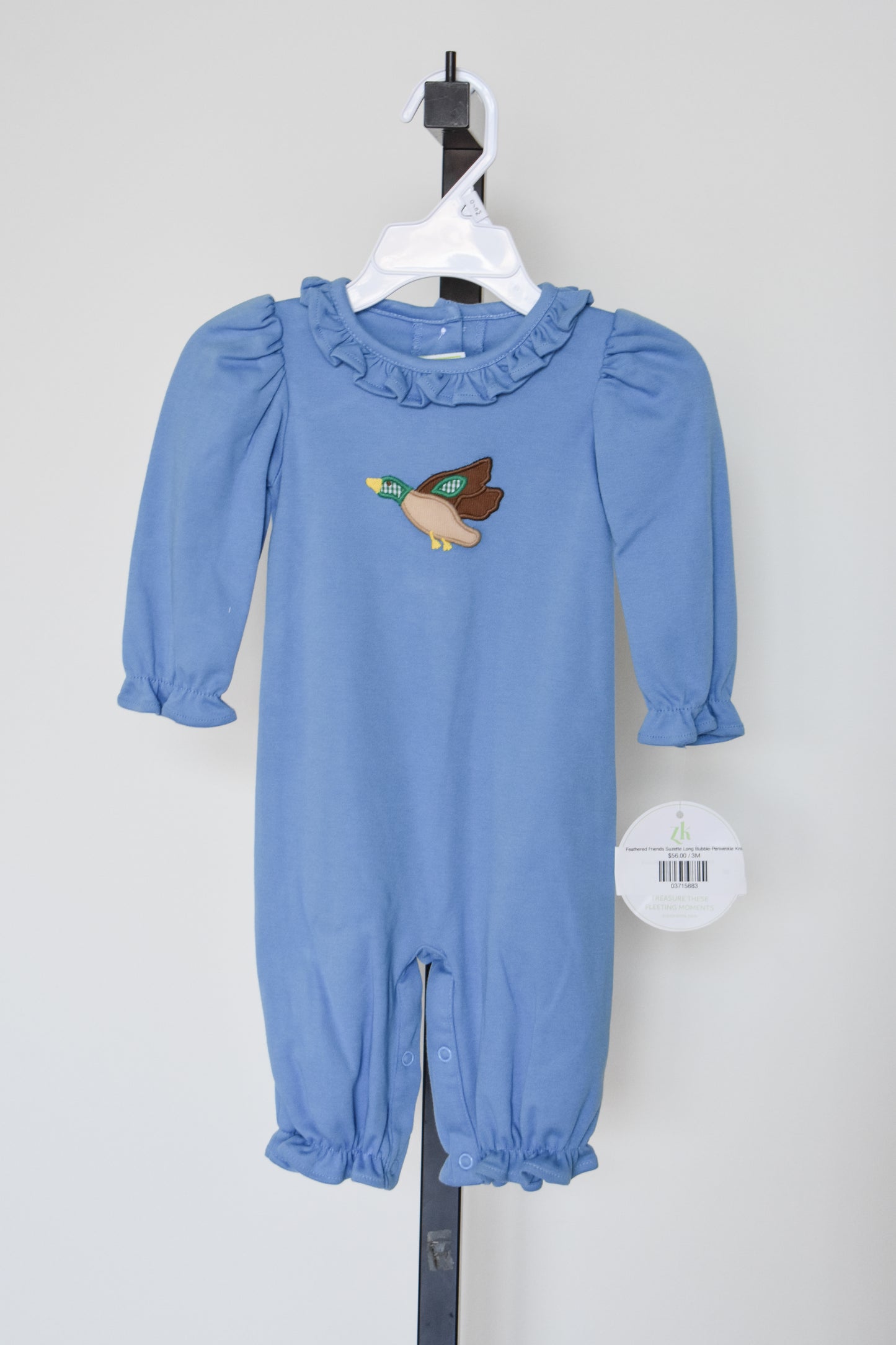 Feathered Friends Suzette Long Bubble-Periwinkle Knit