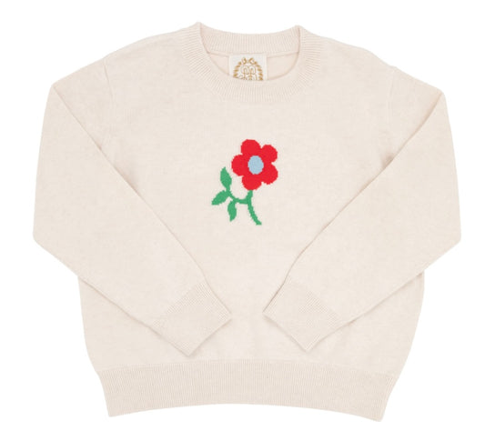 Isabelle's Intarsia Sweater-Flower