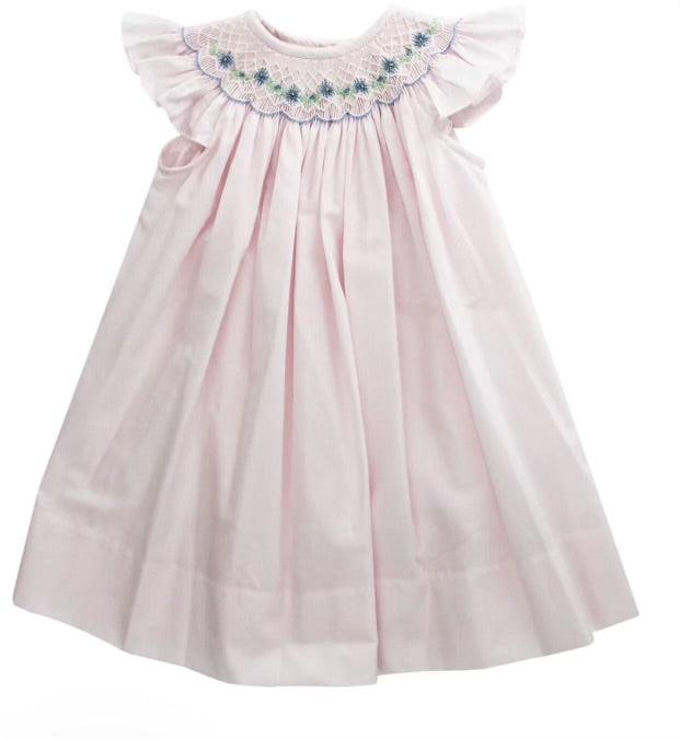 Pale Pink Flower Bishop Dress