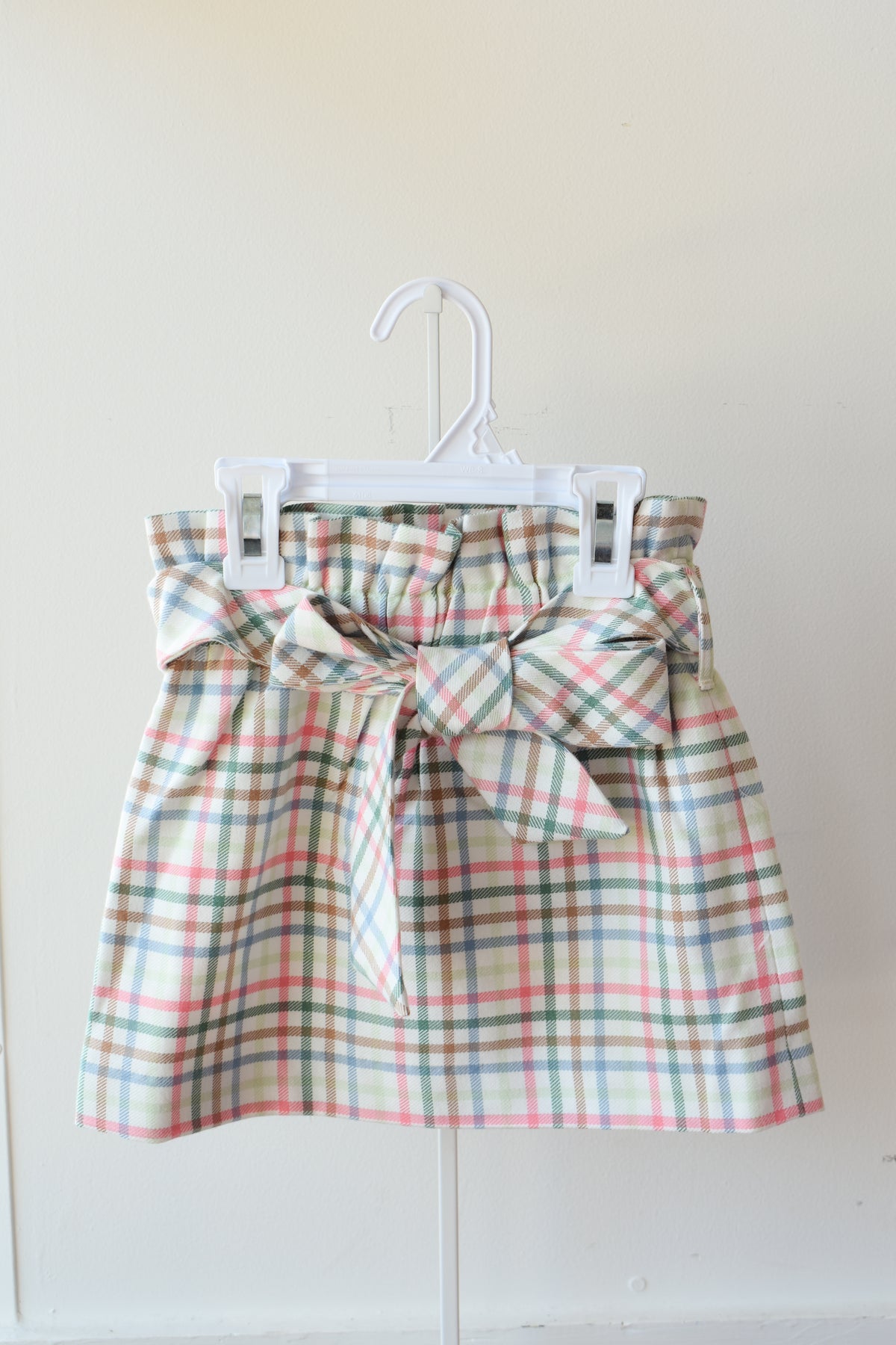 Beasley Bow Skirt-Woven Manalapan Plaid