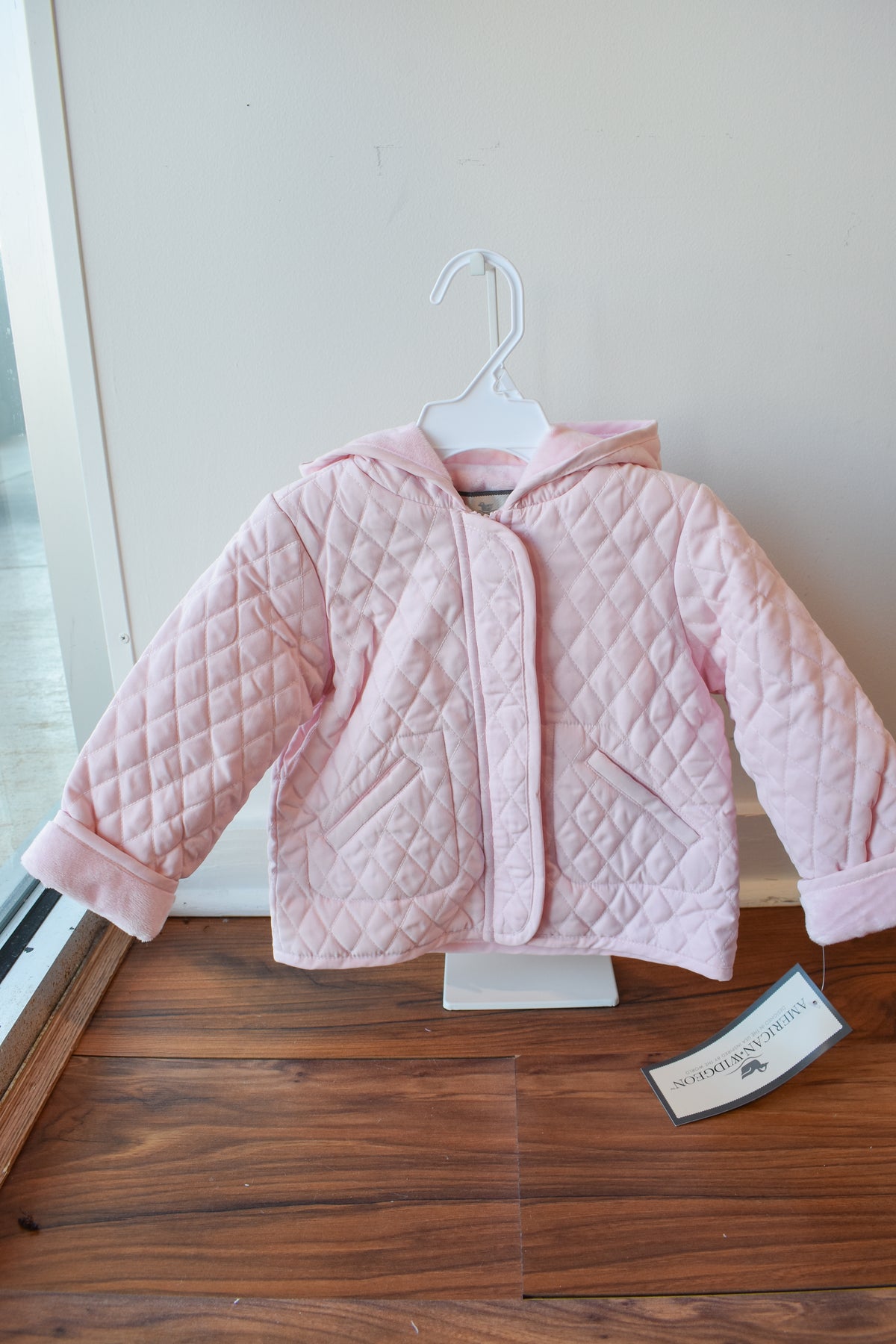 Widgeon Hooded/Quilted Barn Jacket-Pink