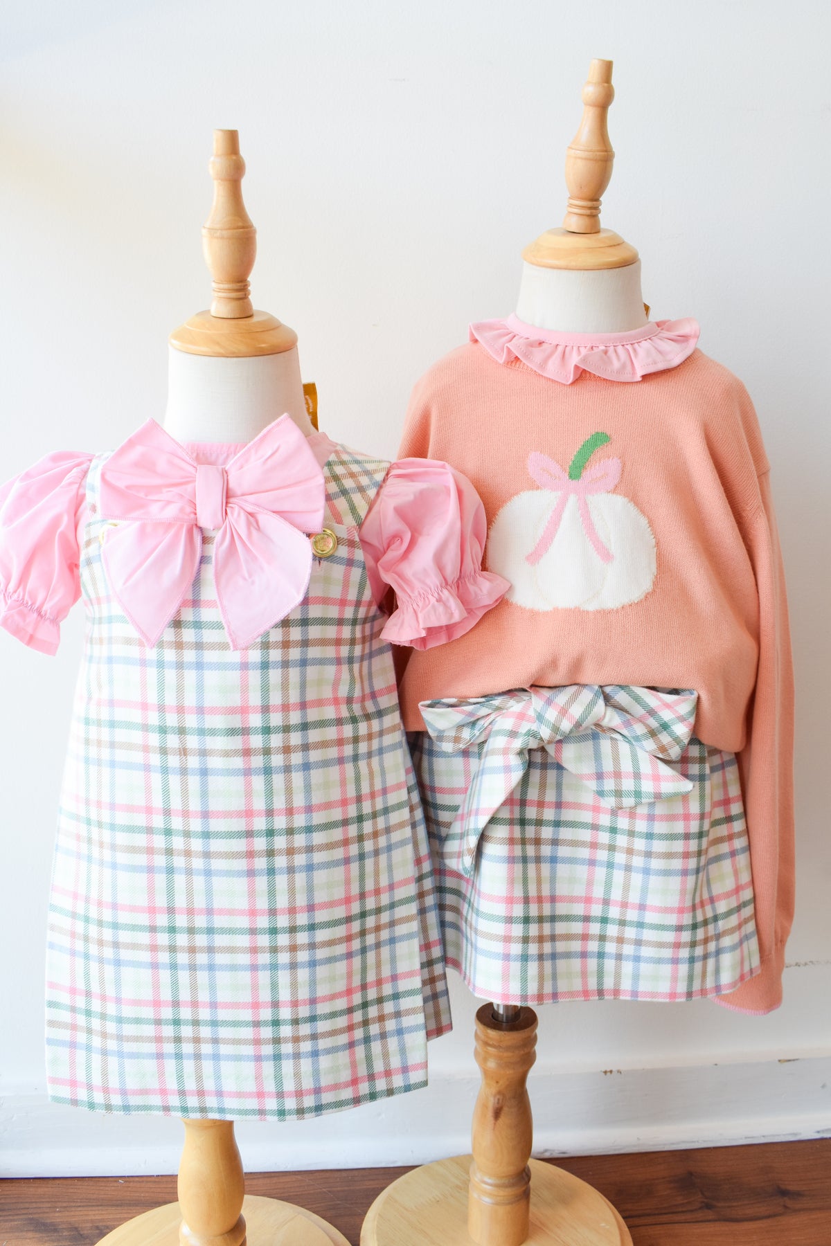 Pleated Ginny Jumper-Manalapan Plaid