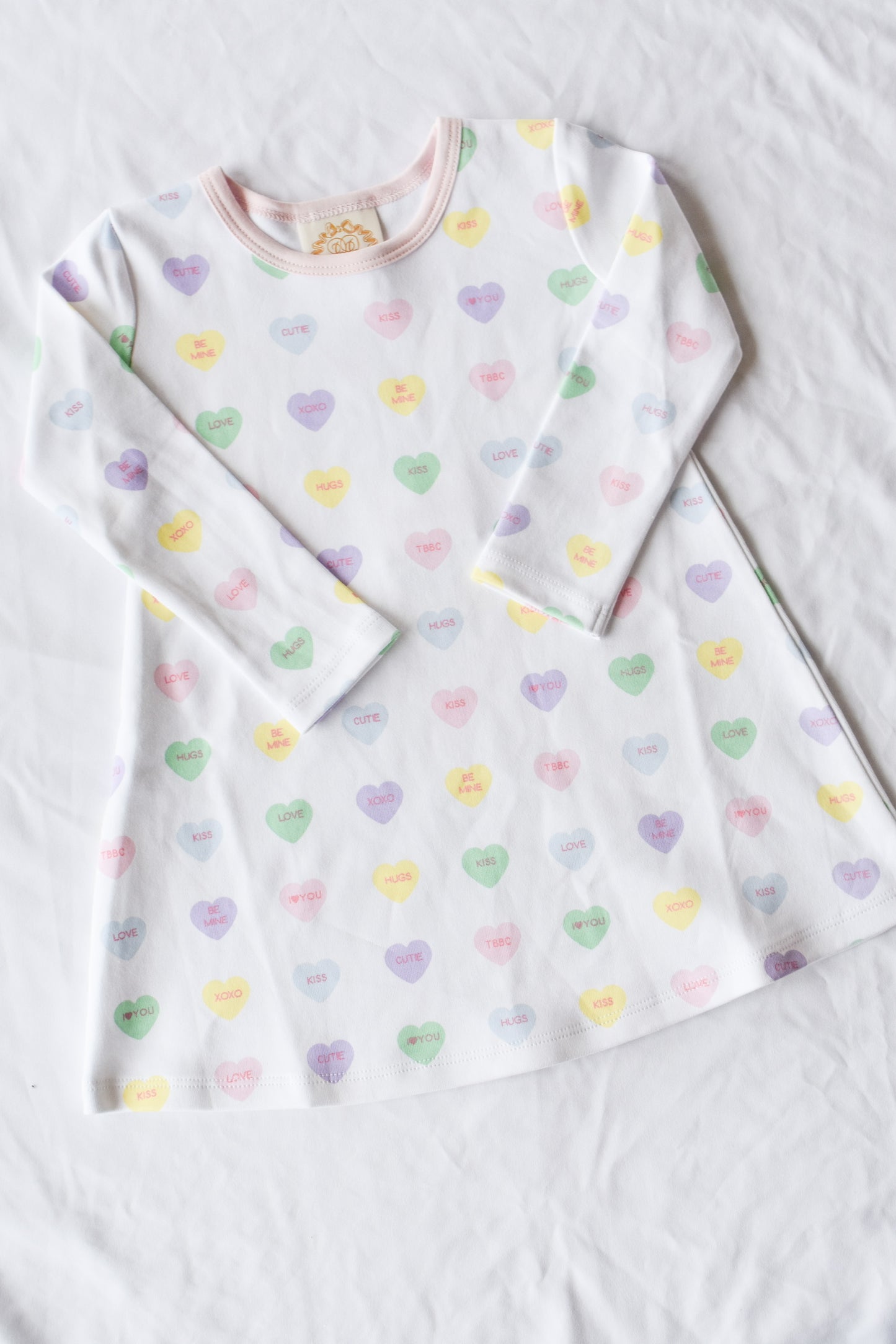 Long Sleeve Polly Play Dress-We Heart You