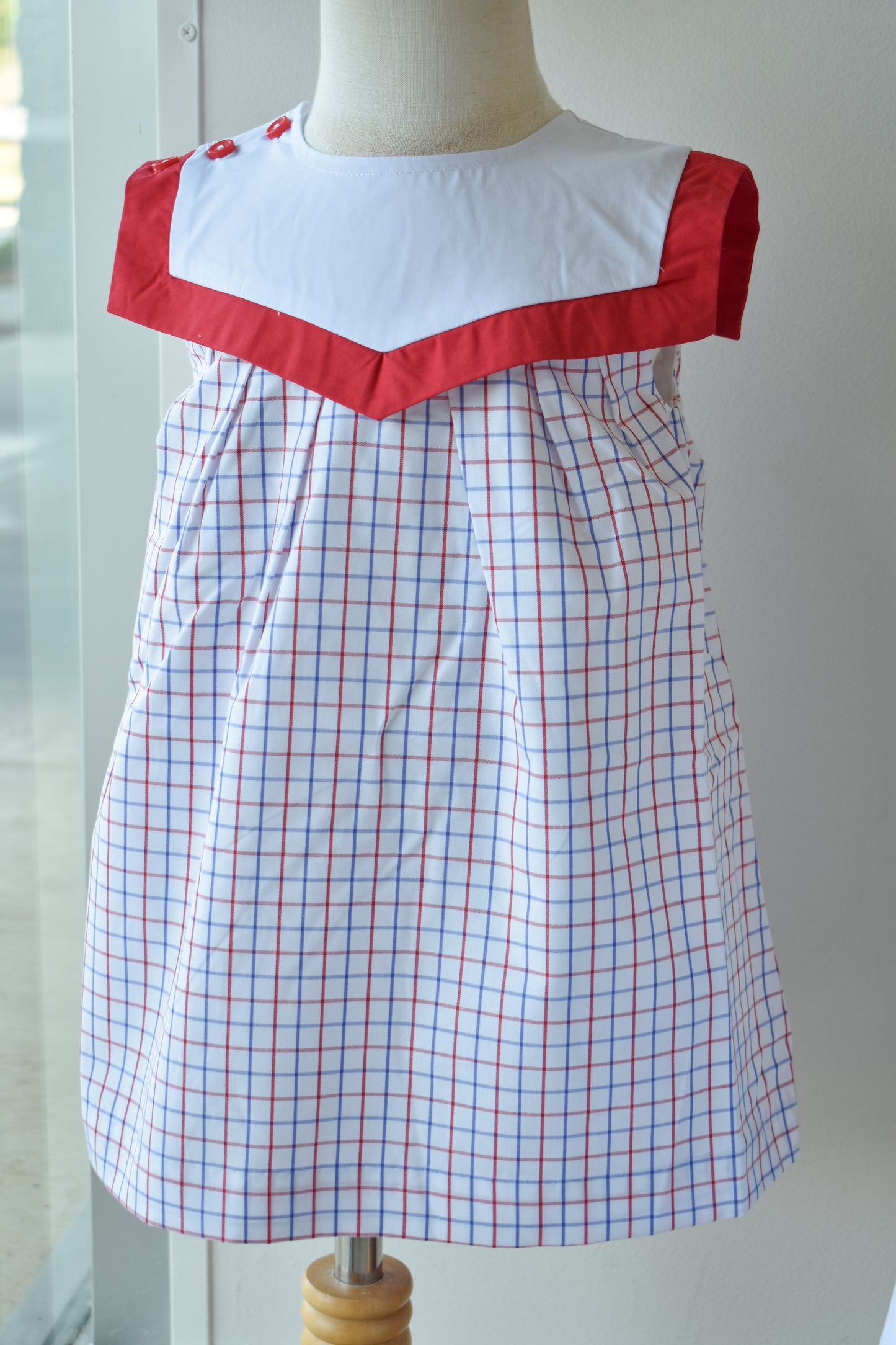 Sarah Sailboat Dress-Woven Lake Powell Plaid