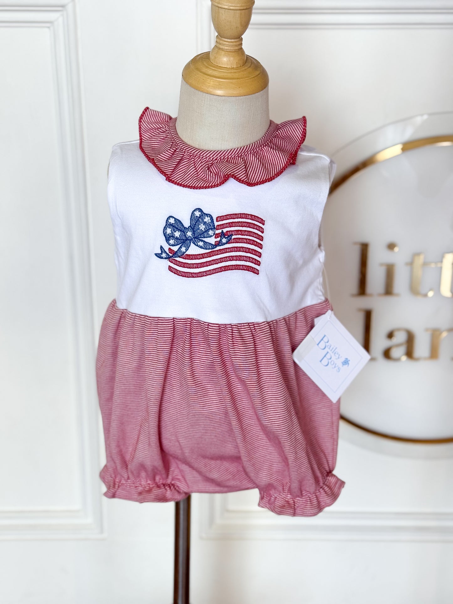 Girl's Flag Knit Bubble