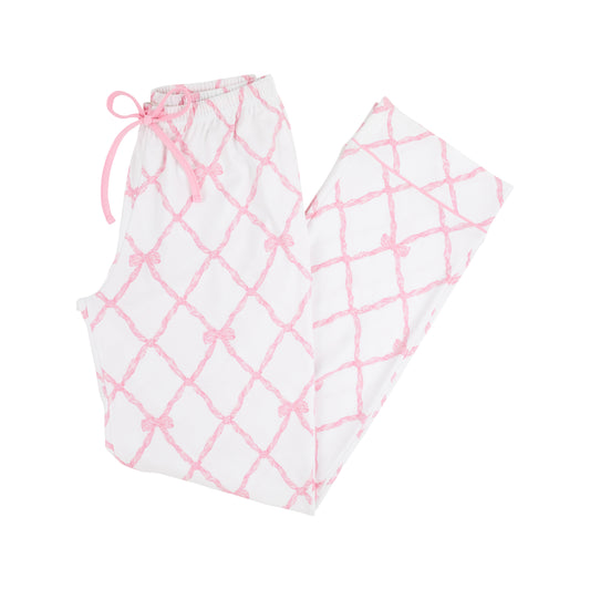 Women's Let Me Lounge Pants-Pink Belle Meade Bow