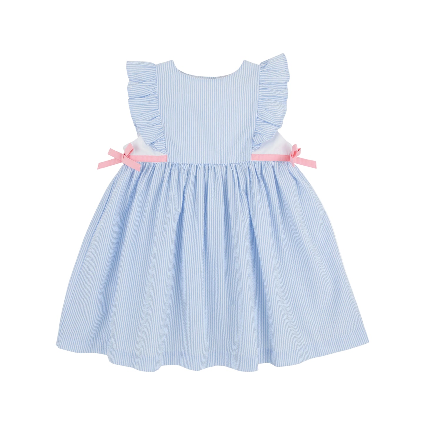 Pammy’s Pinafore Dress-Breakers Blue Seersucker