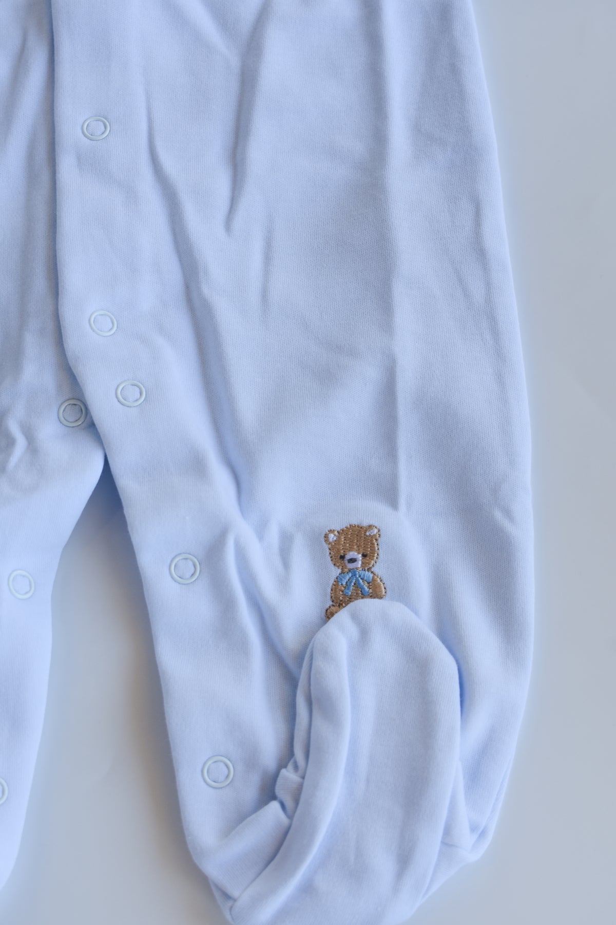 Teddy Bear Club Blue Snap Footie