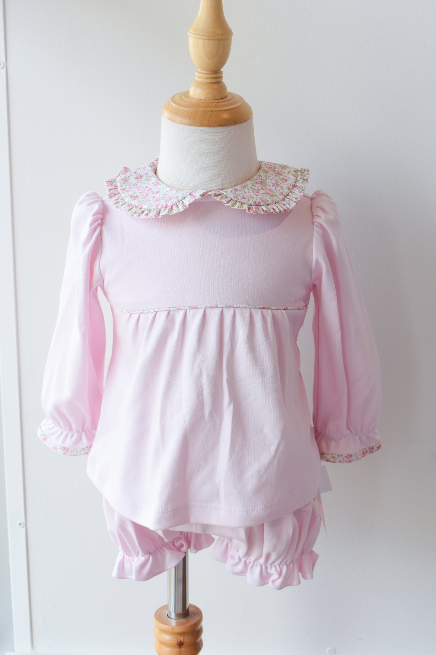 Franny's Floral Collar Knit Bloomer Set
