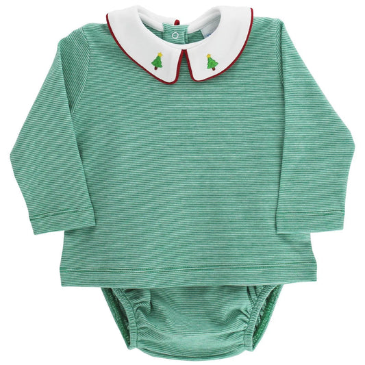 Little Christmas Tree Boy Diaper/Bloomer Set