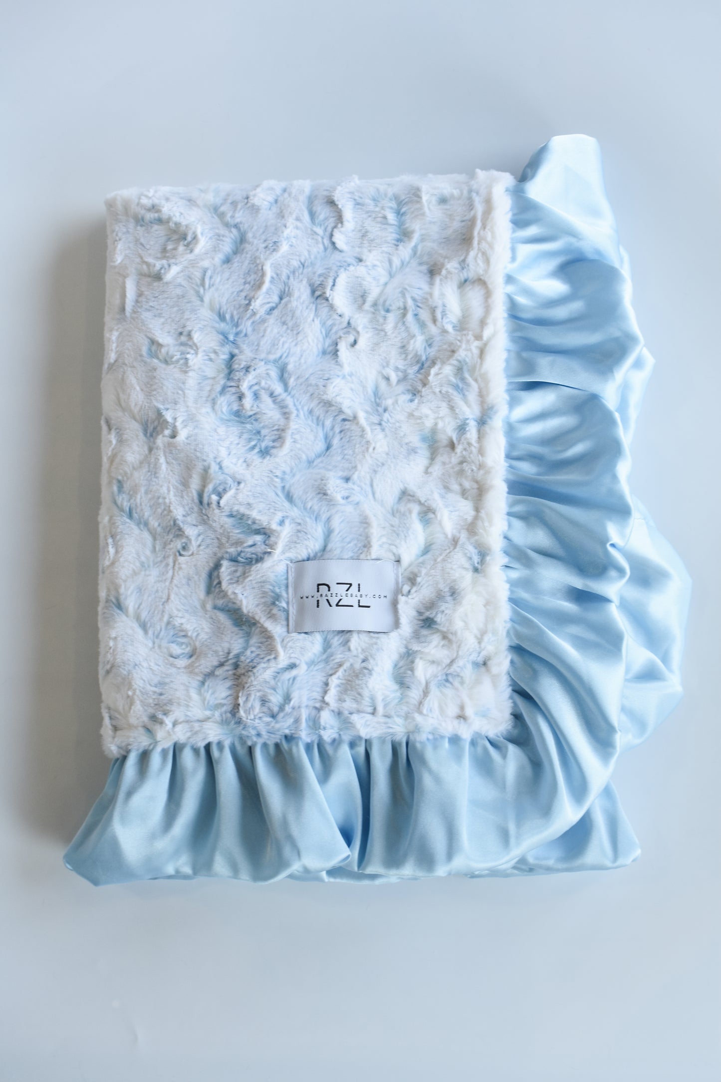 Double Plush Blanket-Baby Blue Owl