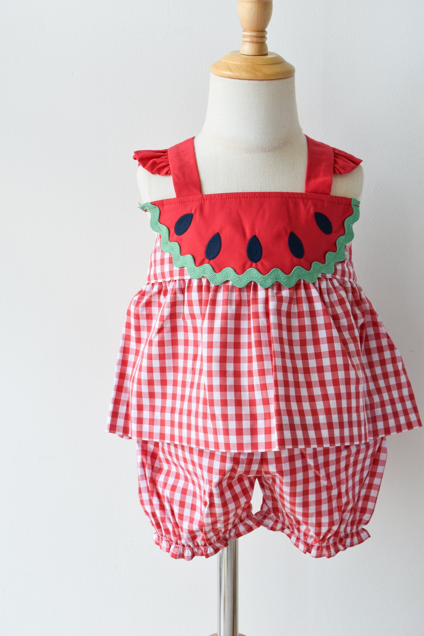 Nancy’s Novelty Set-Watermelon Red Gingham