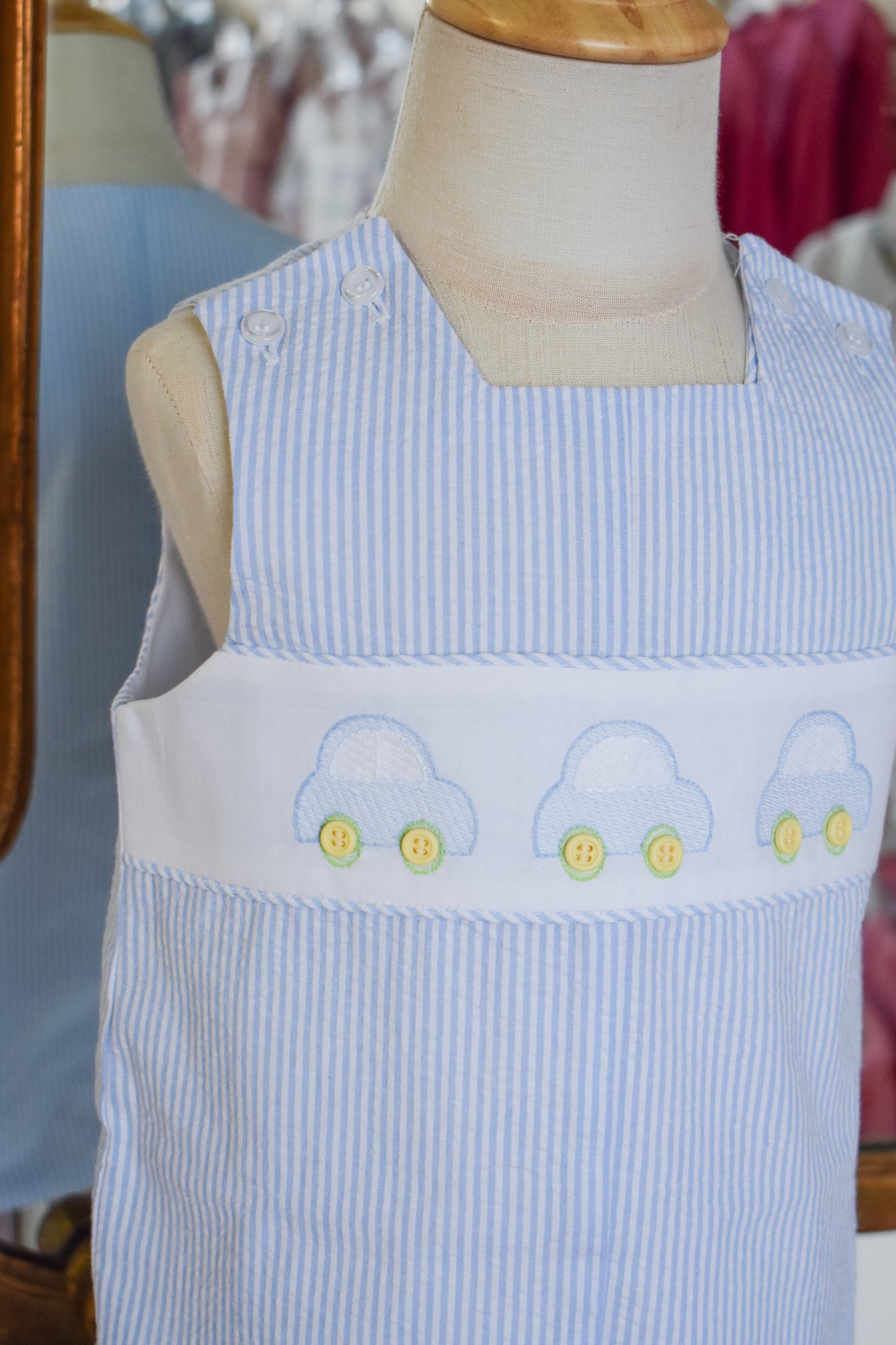 Little Lanes-Blue Seersucker Jon Jon