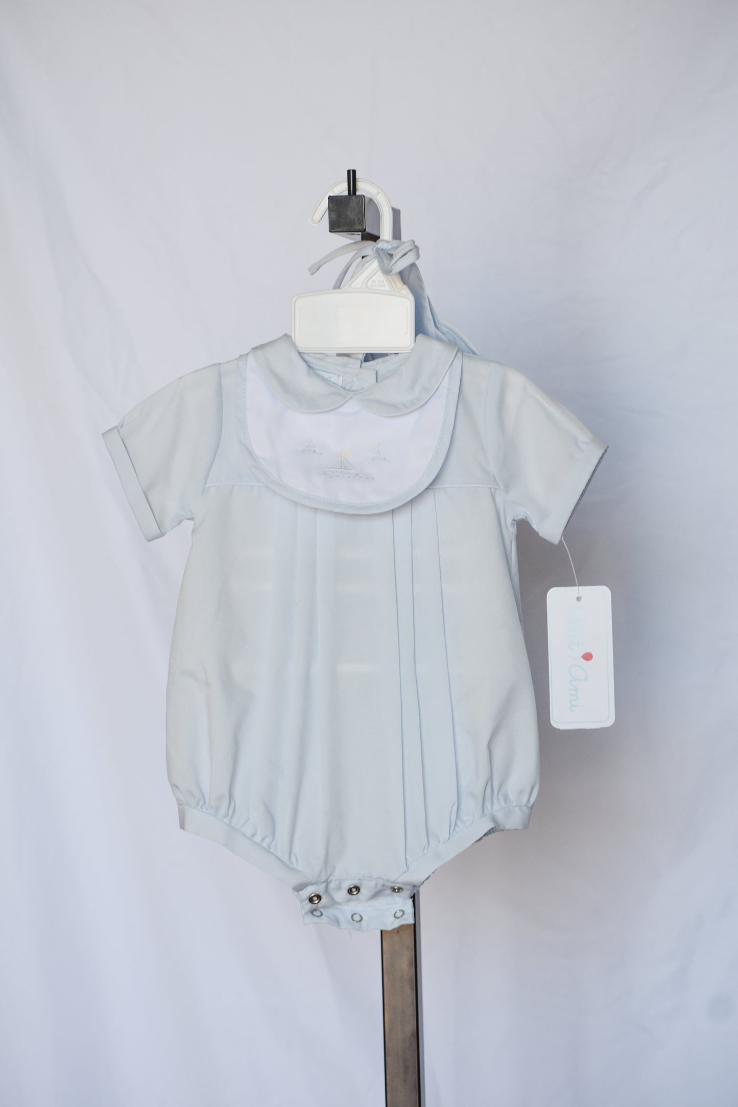 Seaside Dreams Heirloom Romper/Bib/Hat Set