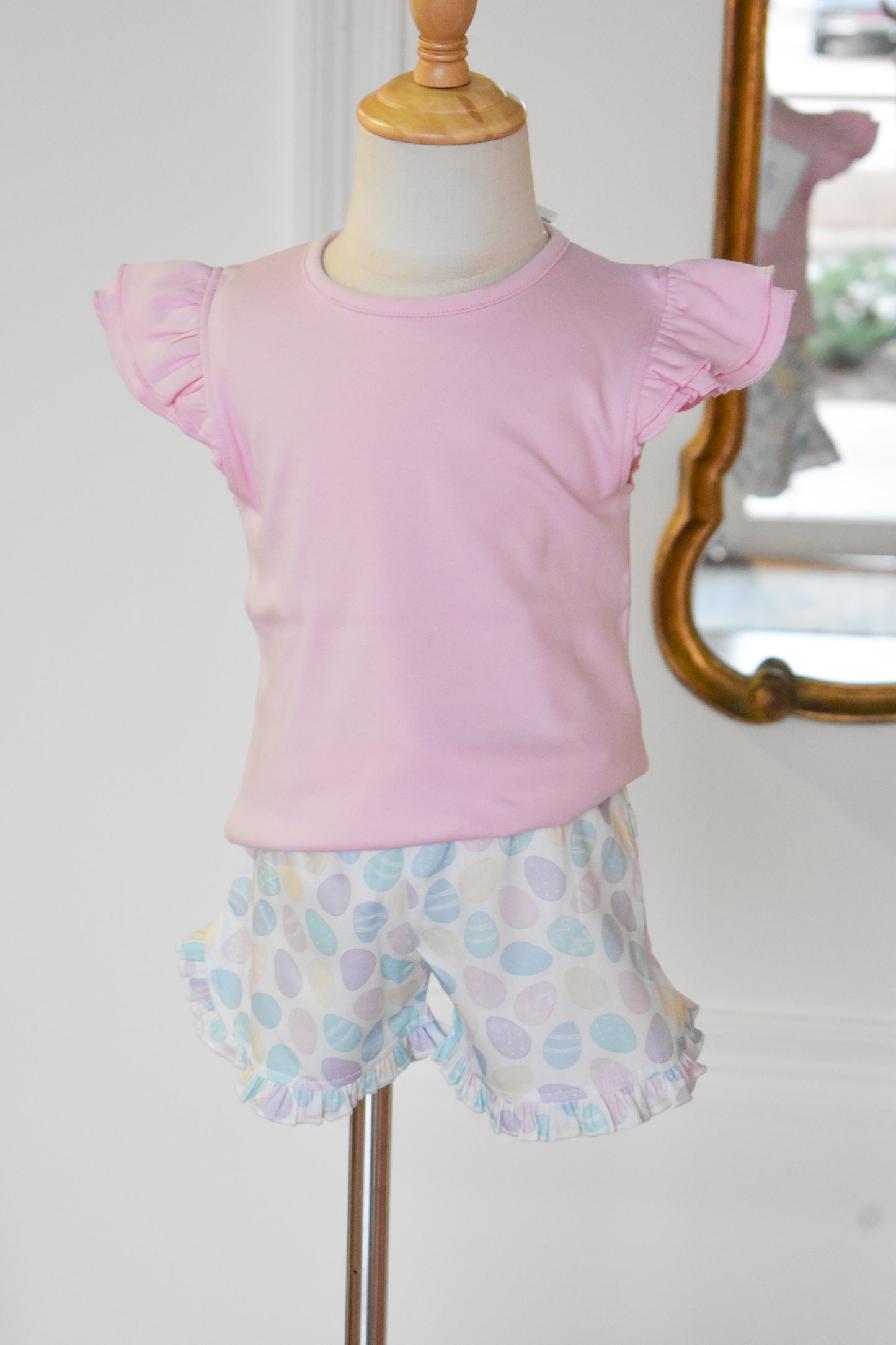 Egg Hunt Ruffled Short Set