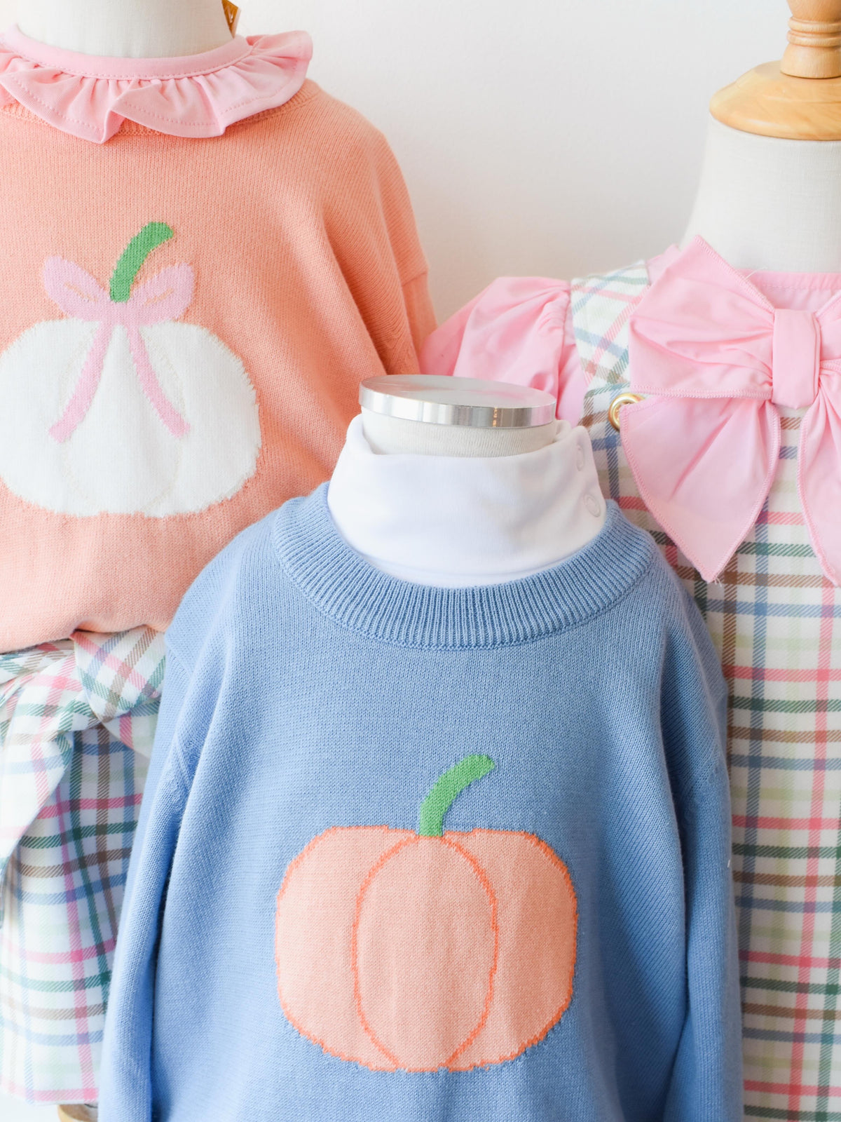 Isaac's Intarsia Sweater-Barrington Blue/Pumpkin