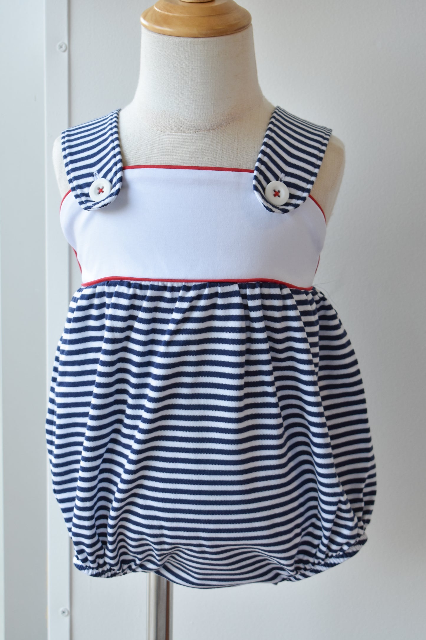 Bingham Pima Bubble-Nantucket Navy Stripe