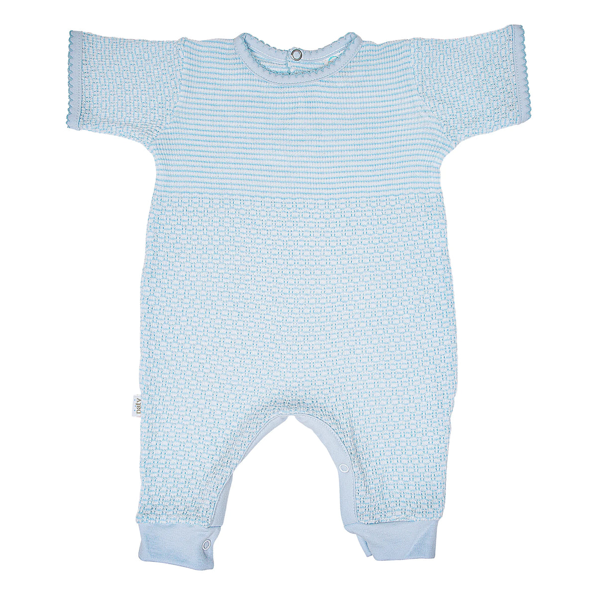 Paty Knit Solid Color Pima Trim Romper