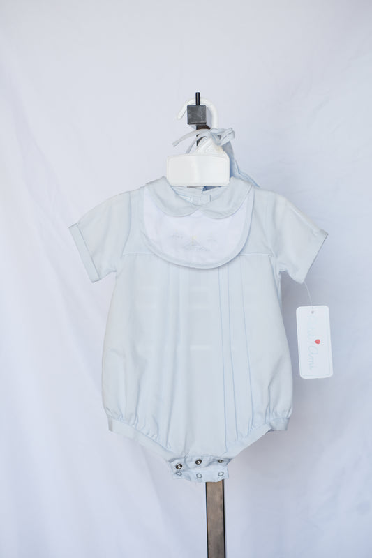 Seaside Dreams Heirloom Romper/Bib/Hat Set