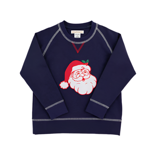 Nantucket Navy Santa Cassidy Crewneck