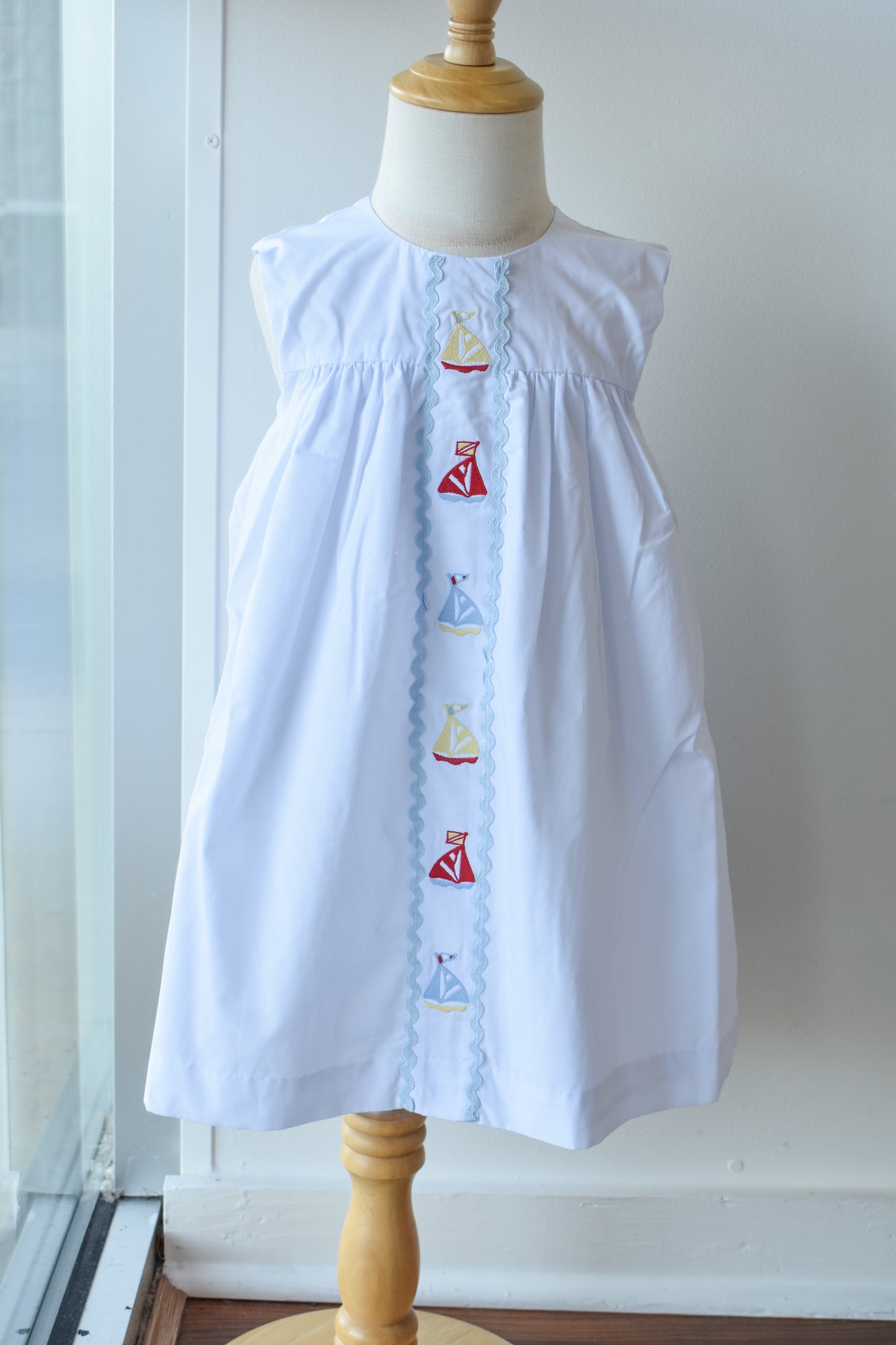 Sleeveless Tabitha's Teacher's Pet Dress-Worth Ave Sailboats