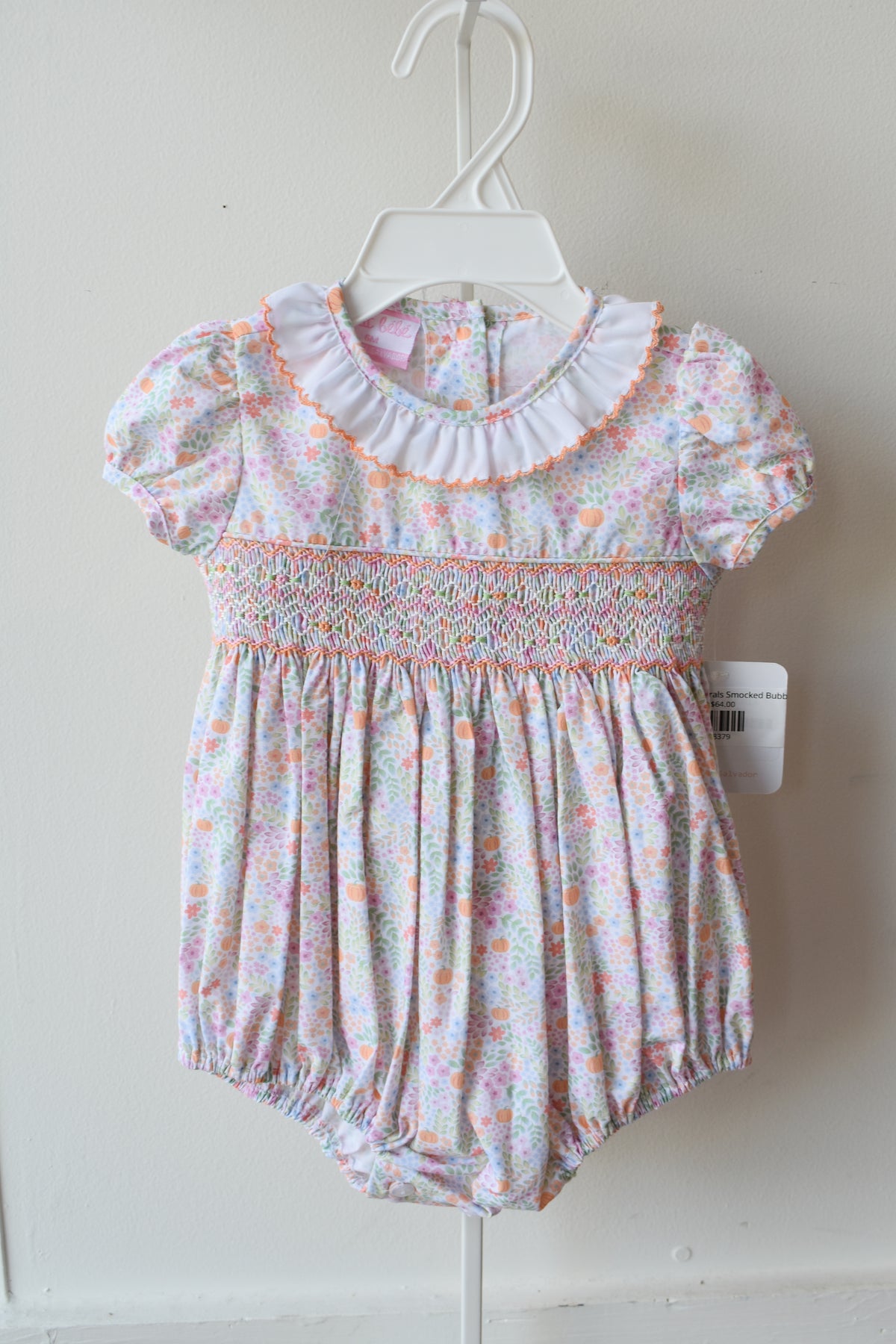 Pumpkin Patch Florals Smocked Bubble