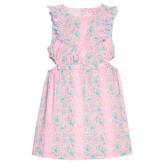 Cutout Dress-Spring Marguerite Floral