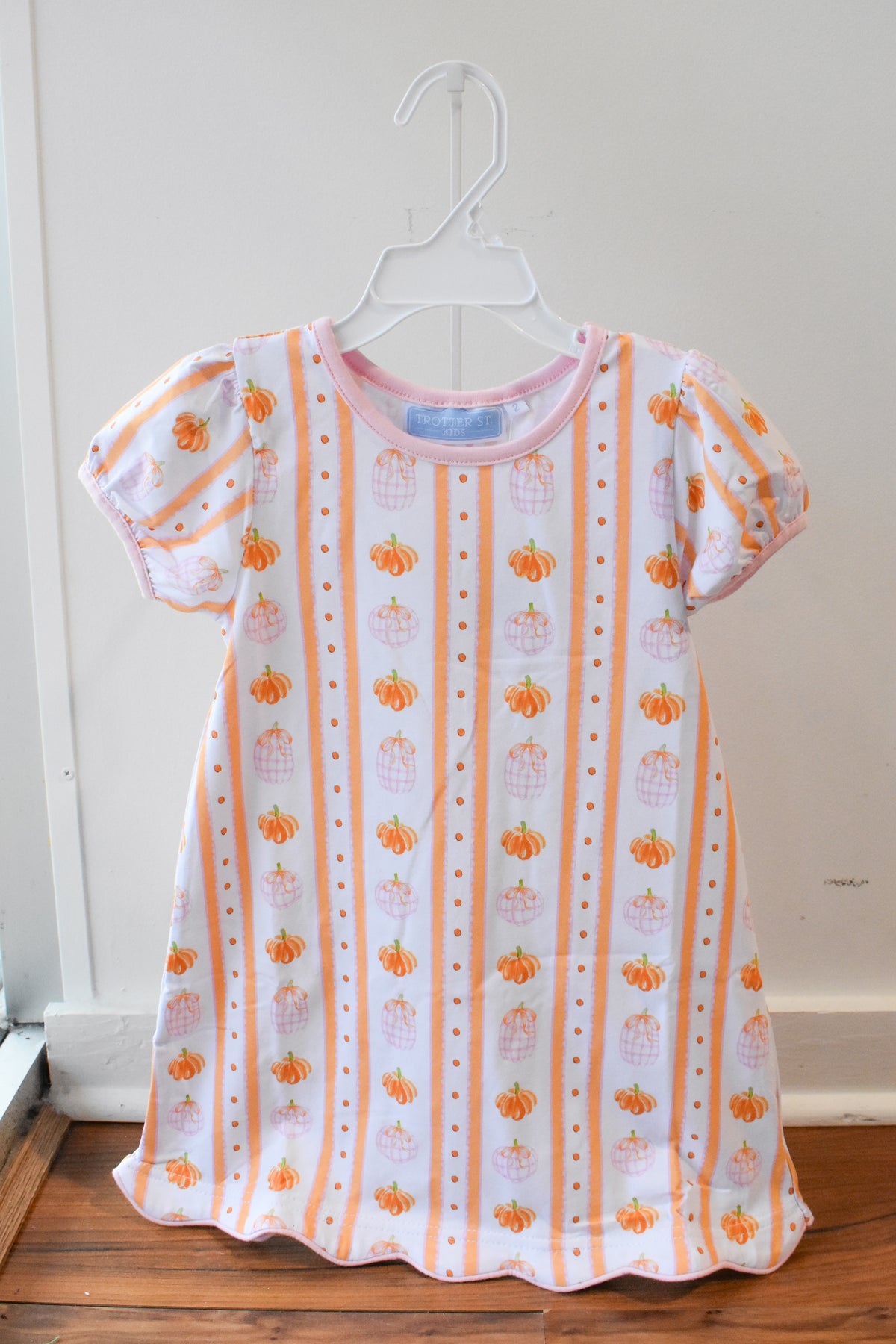 Pumpkin Patch Scallop Knit Dress