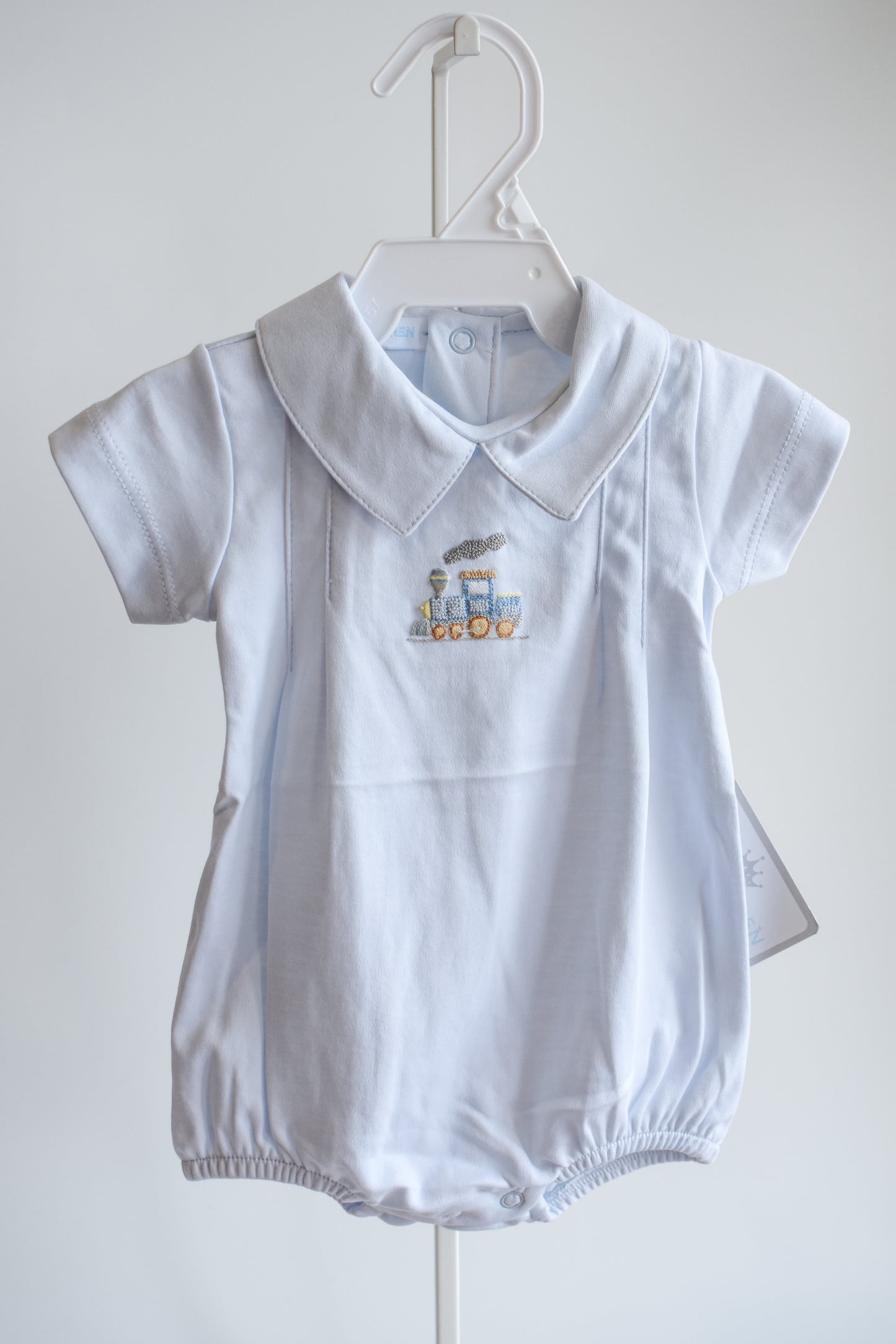 Choo Choo Train Hand Embroidered Bubble