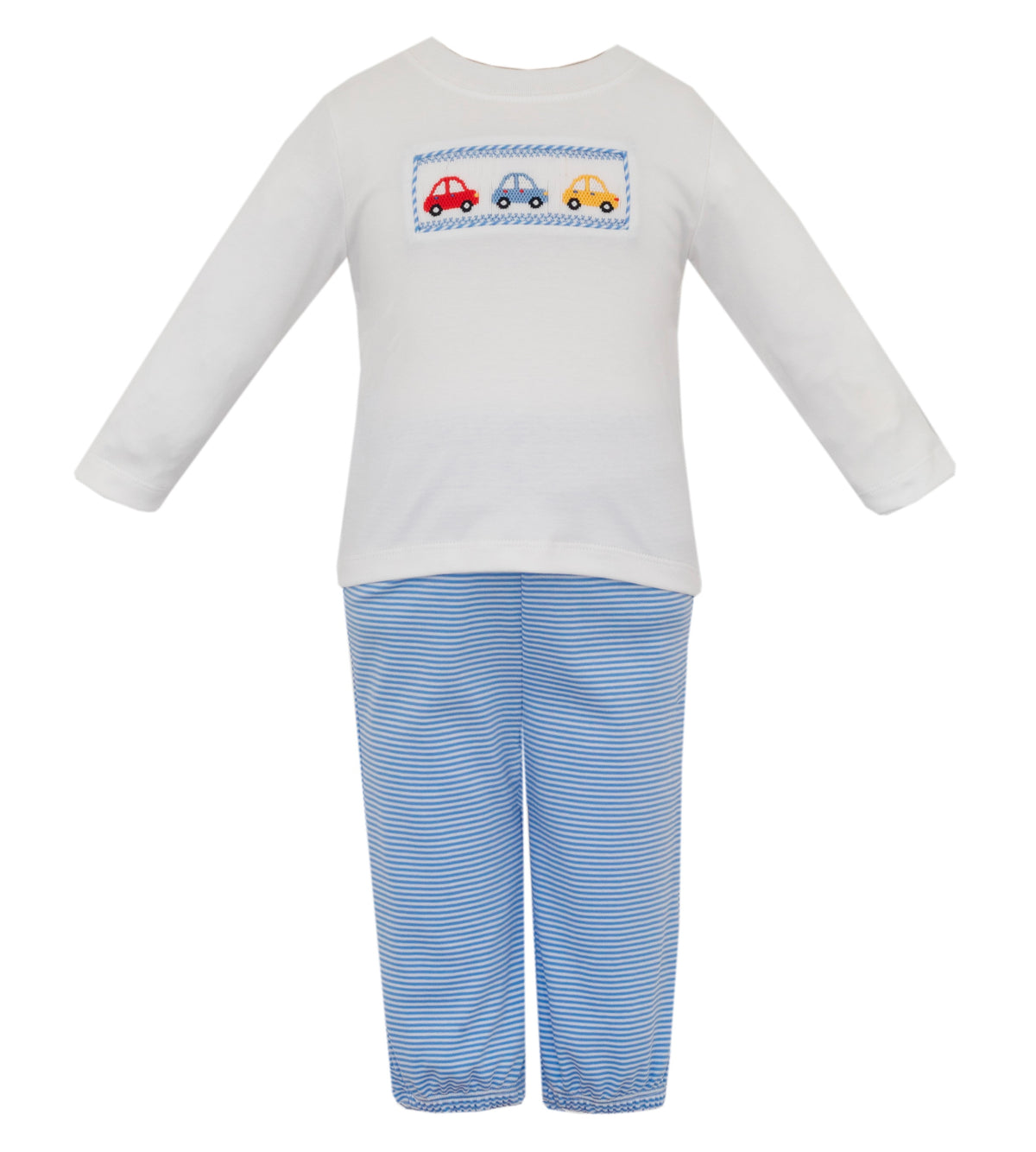 Beep Beep Blue Stripe Knit Pant Set