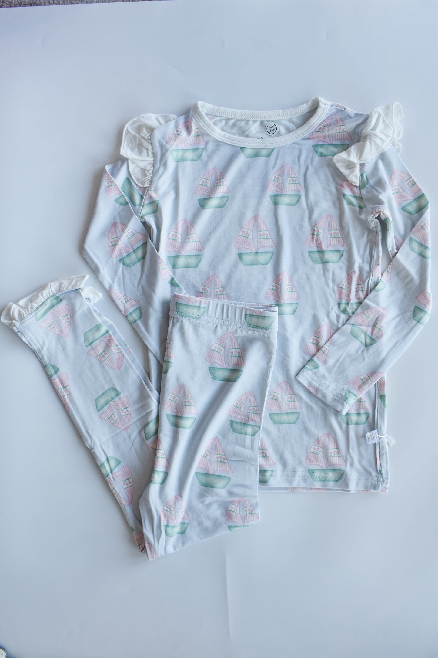 Seaside Sleepin' Girl's Bamboo PJ Pant Set