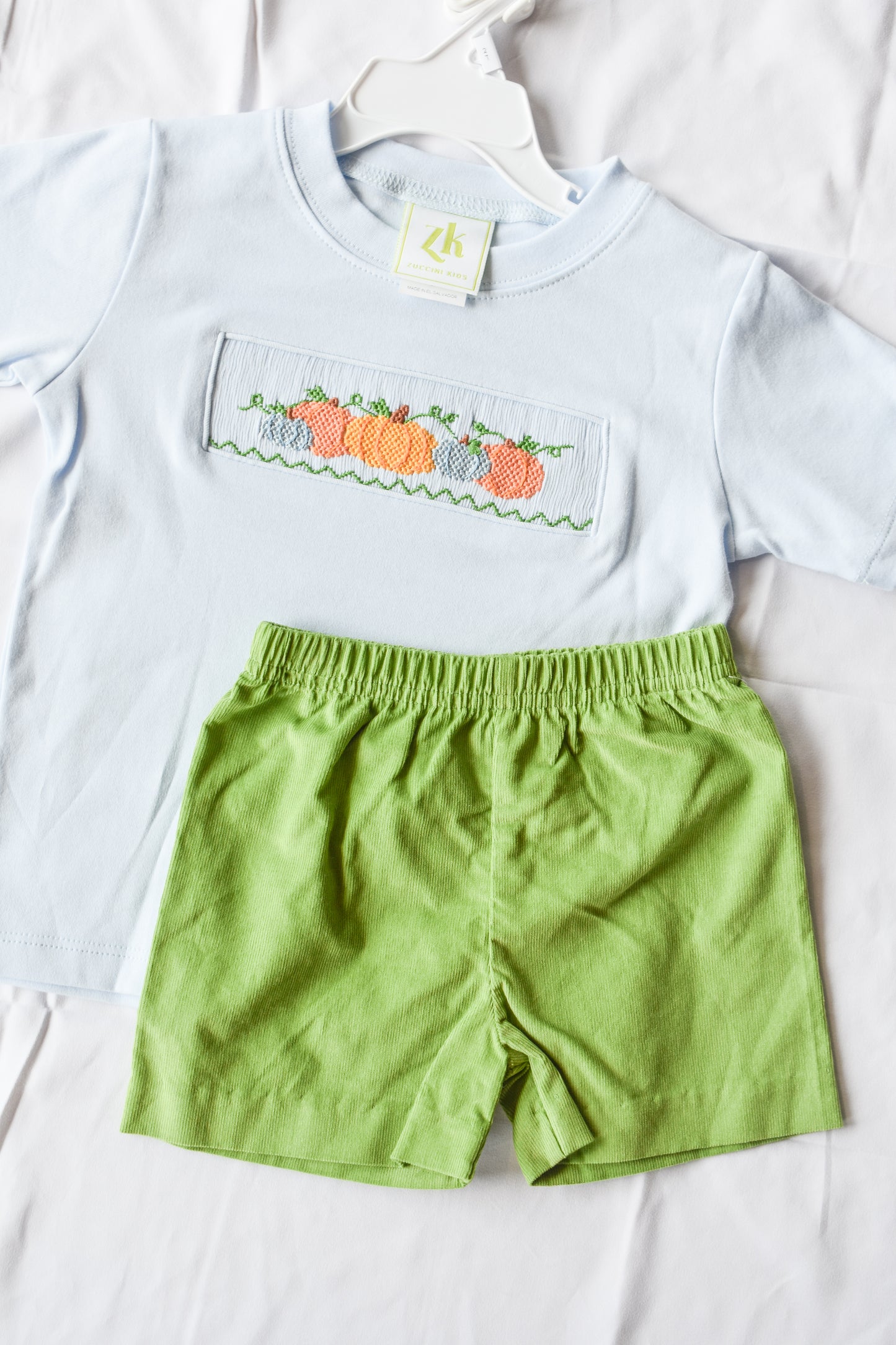 Pumpkin Parade Harry's Corduroy Short Set