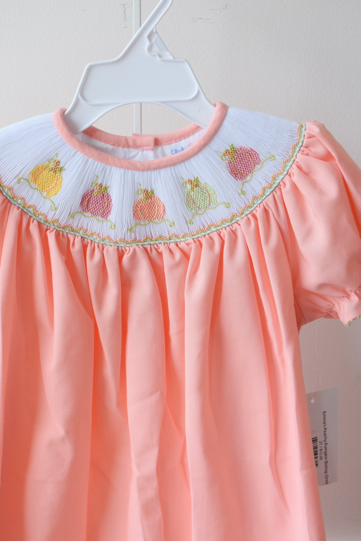 Emma’s Peachy Pumpkin Bishop Dress