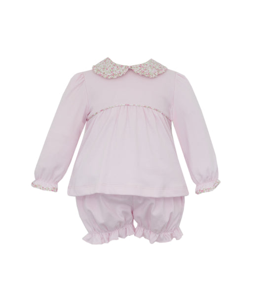 Franny's Floral Collar Knit Bloomer Set