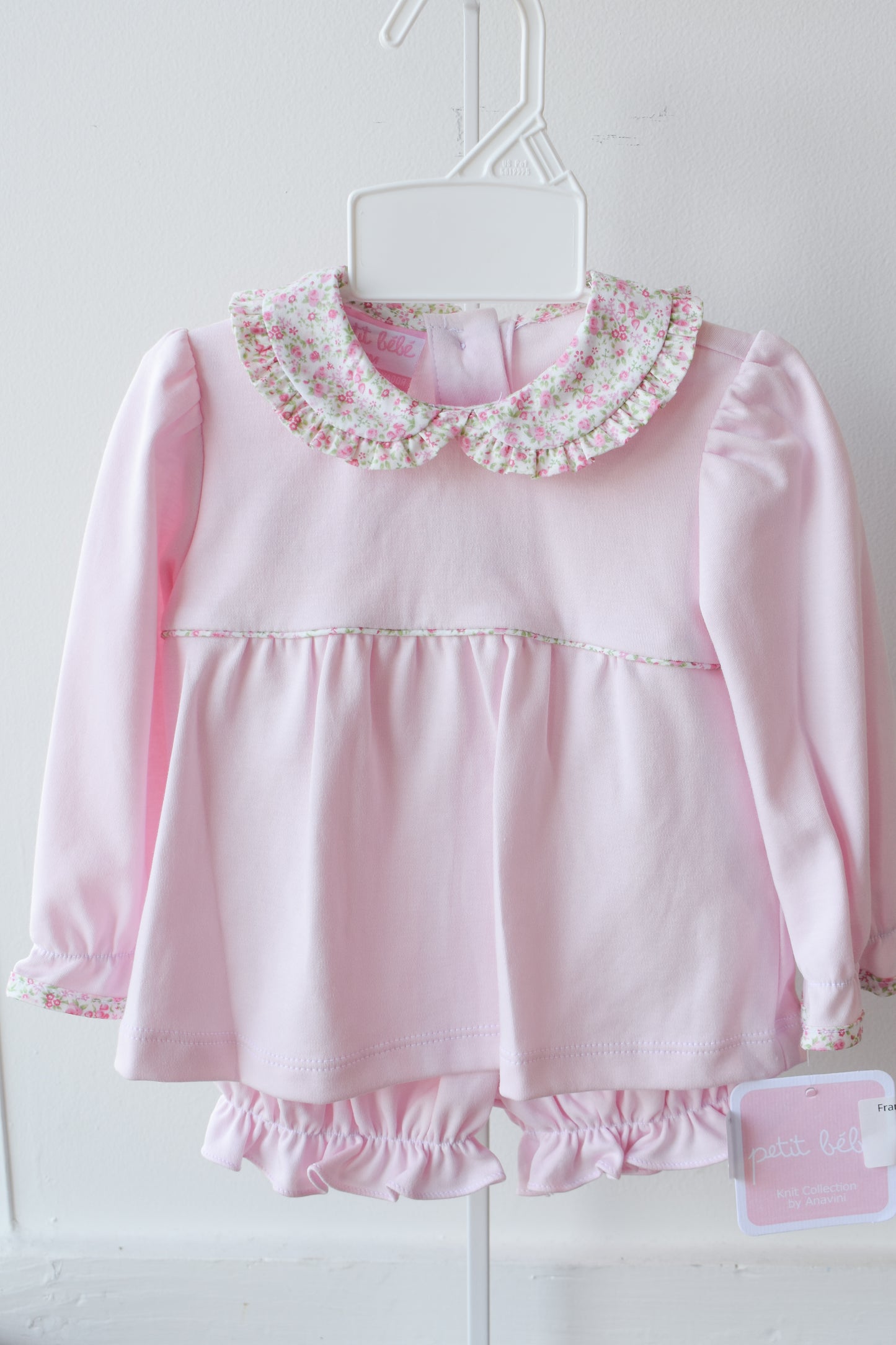 Franny's Floral Collar Knit Bloomer Set