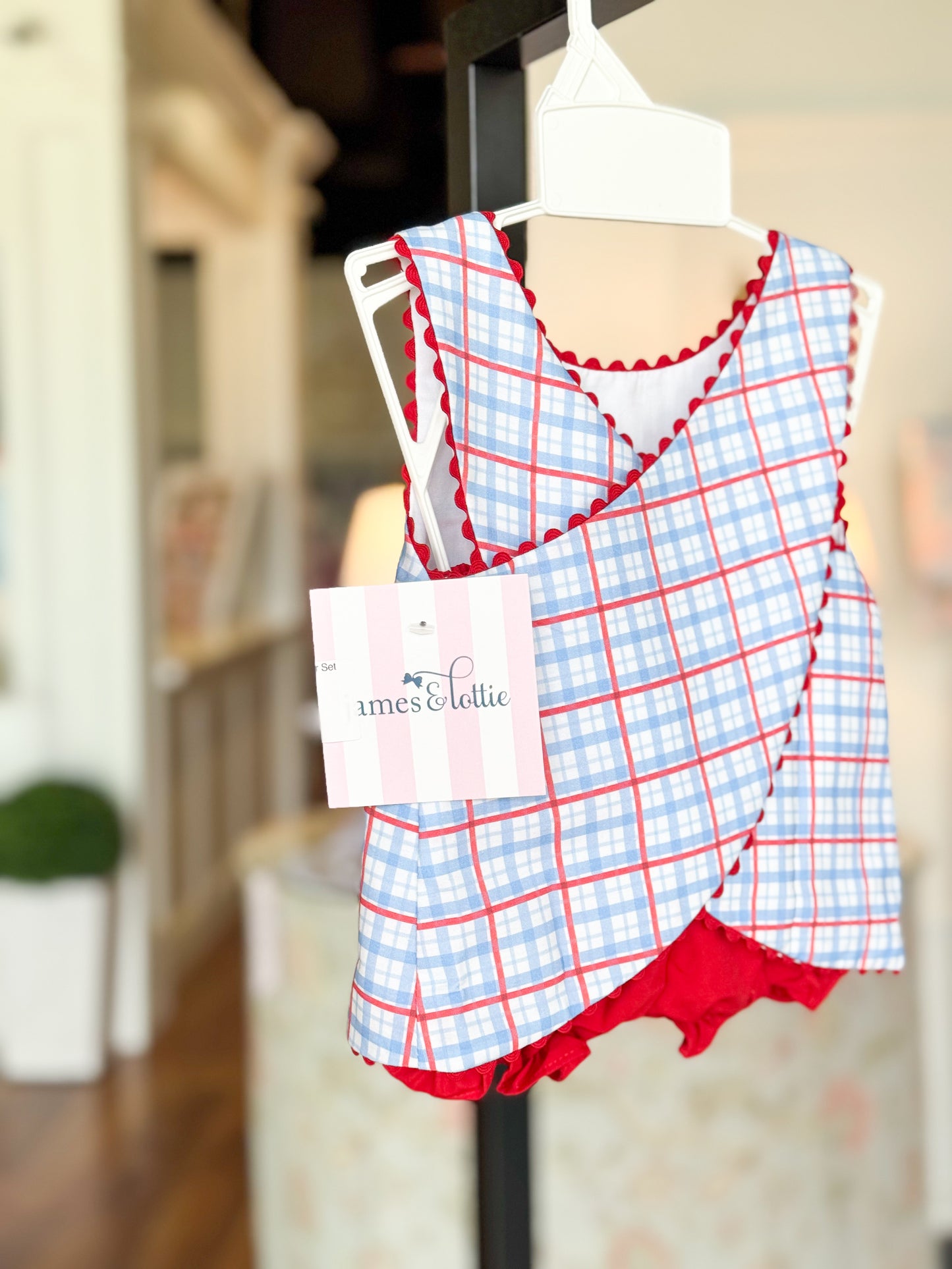 “Plaid” To Be An American! Sammy Bloomer Set