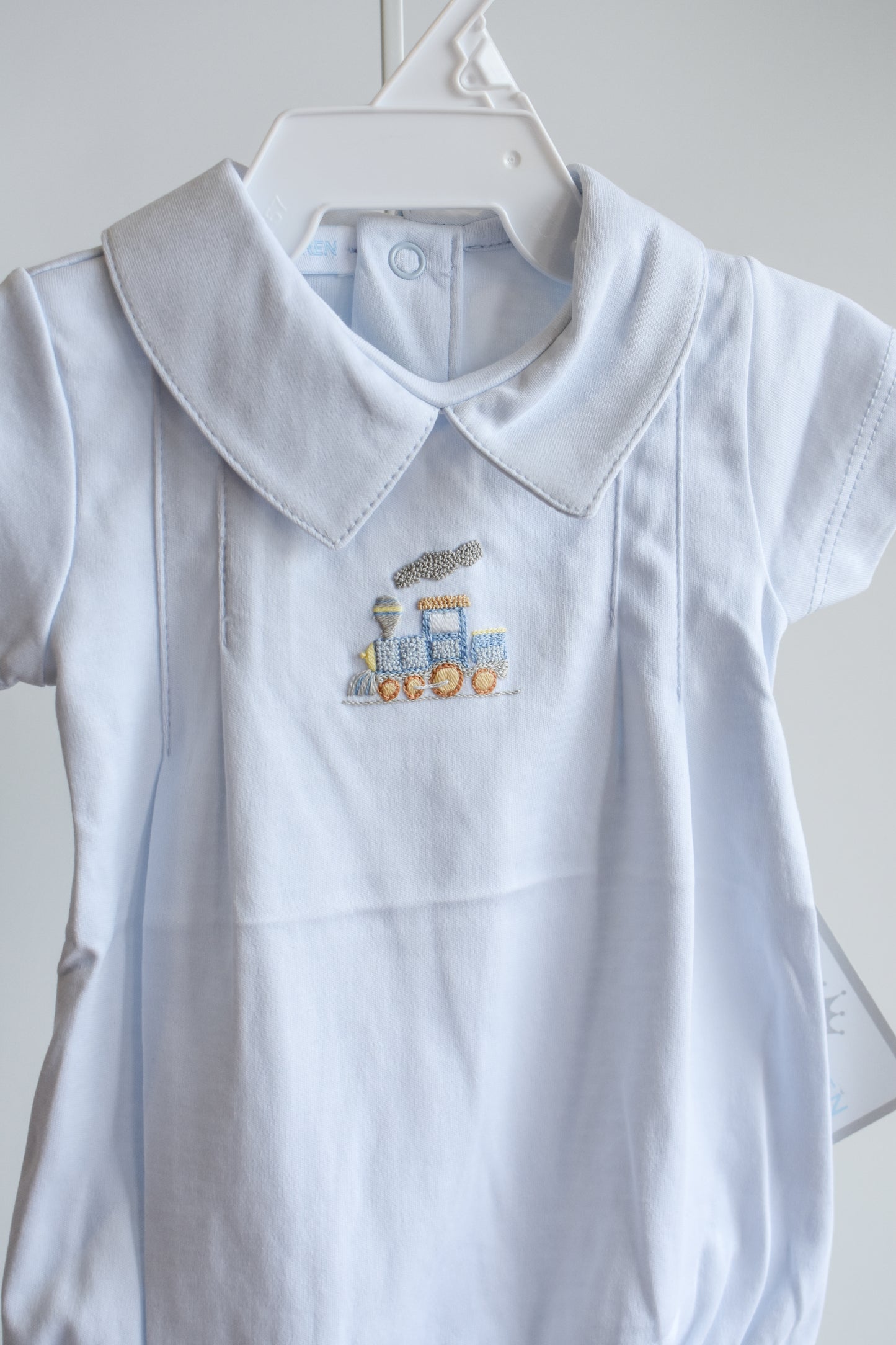 Choo Choo Train Hand Embroidered Bubble