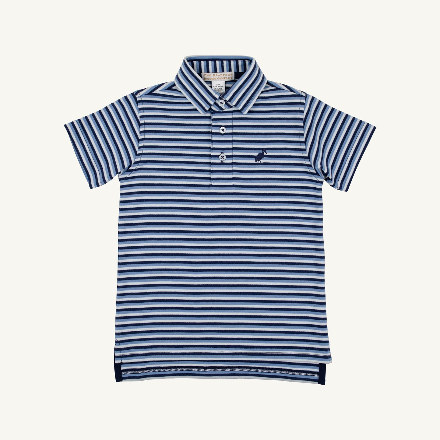 Prepletic Prim & Proper Polo-Nantucket Navy Stripe
