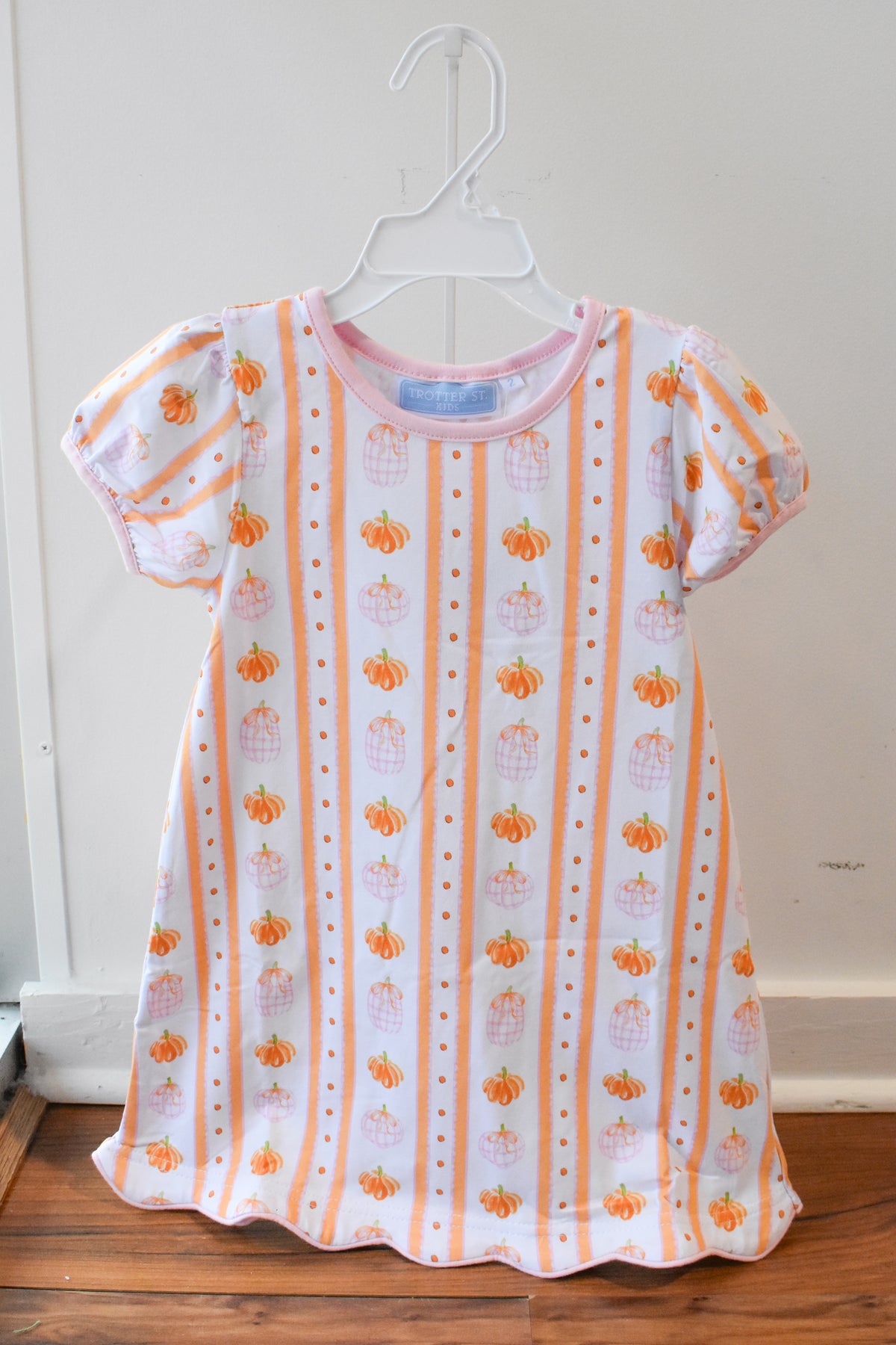 Pumpkin Patch Scallop Knit Dress