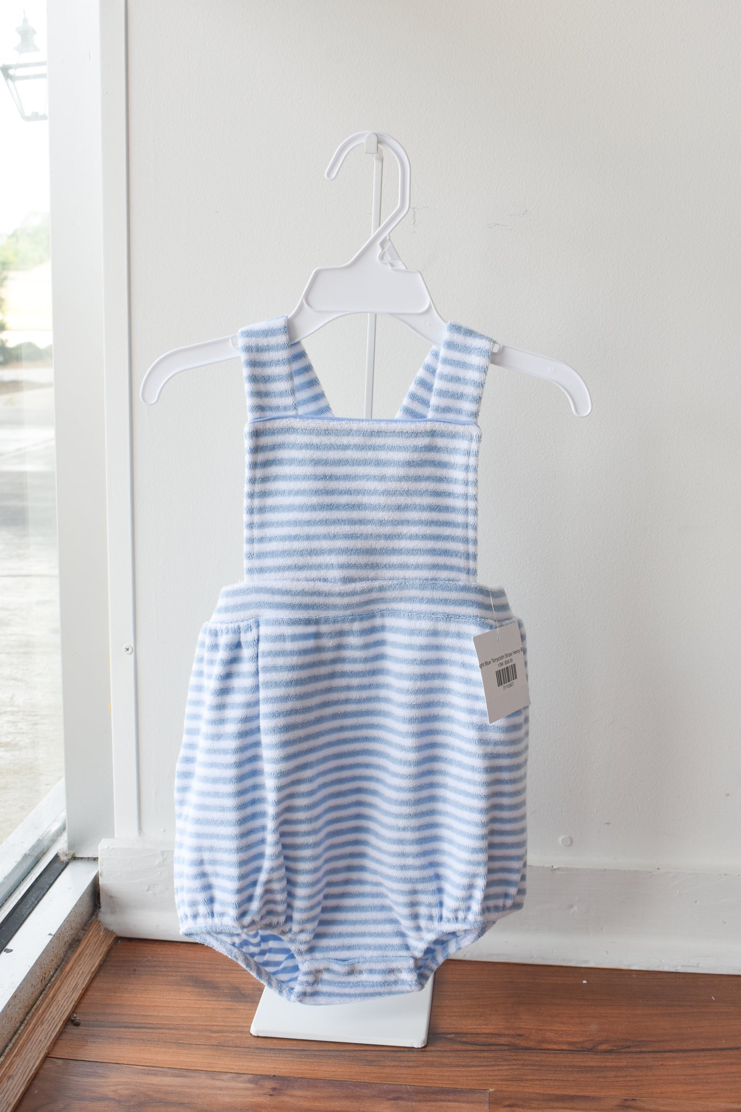 Light Blue Terrycloth Stripe Henry Bubble