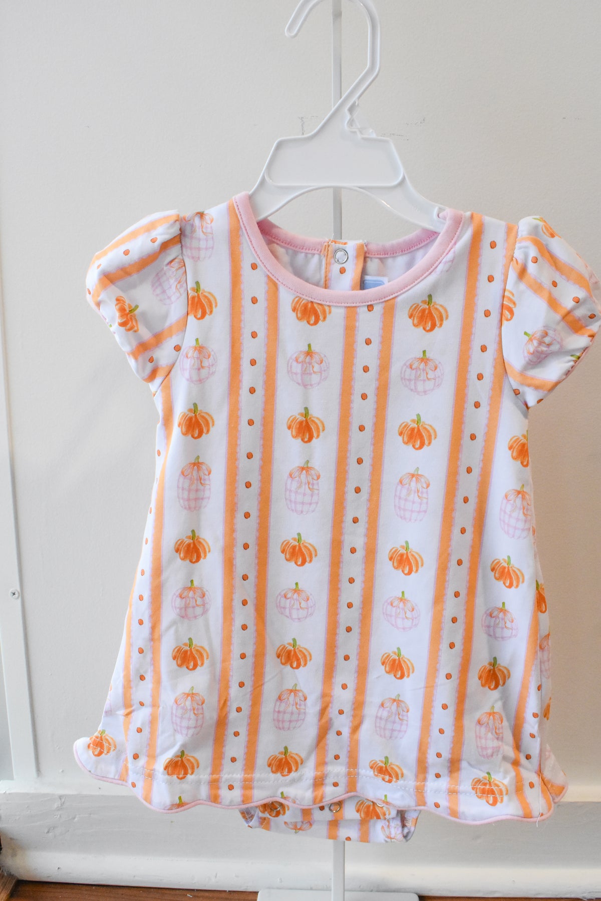 Pumpkin Patch Scallop Knit Bubble