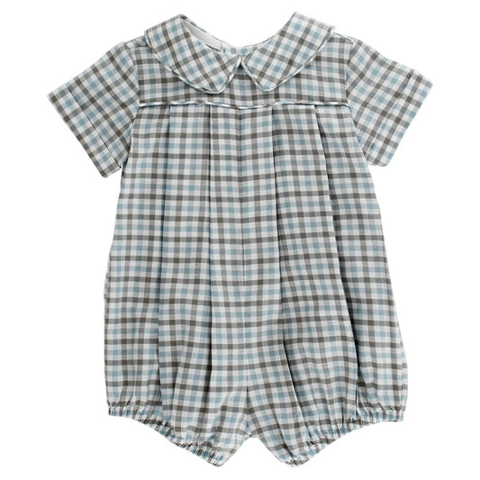 Pebbled Sky Plaid Boy Bubble