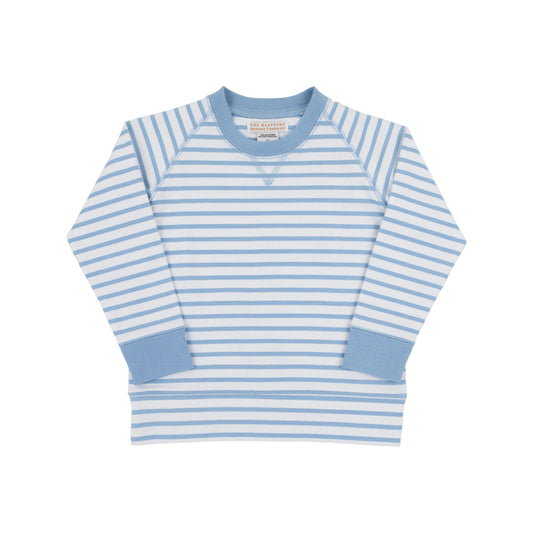 Cassidy Comfy Crewneck-Sarasota Sky Stripe