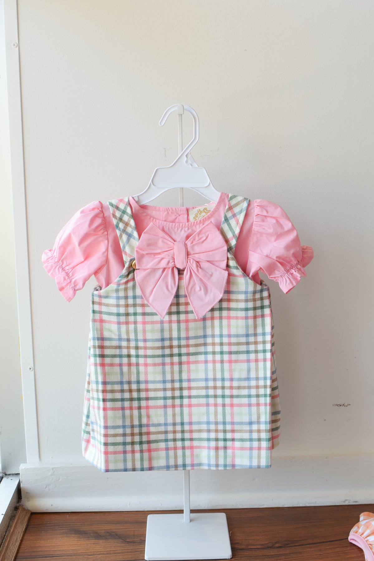 Pleated Ginny Jumper-Manalapan Plaid