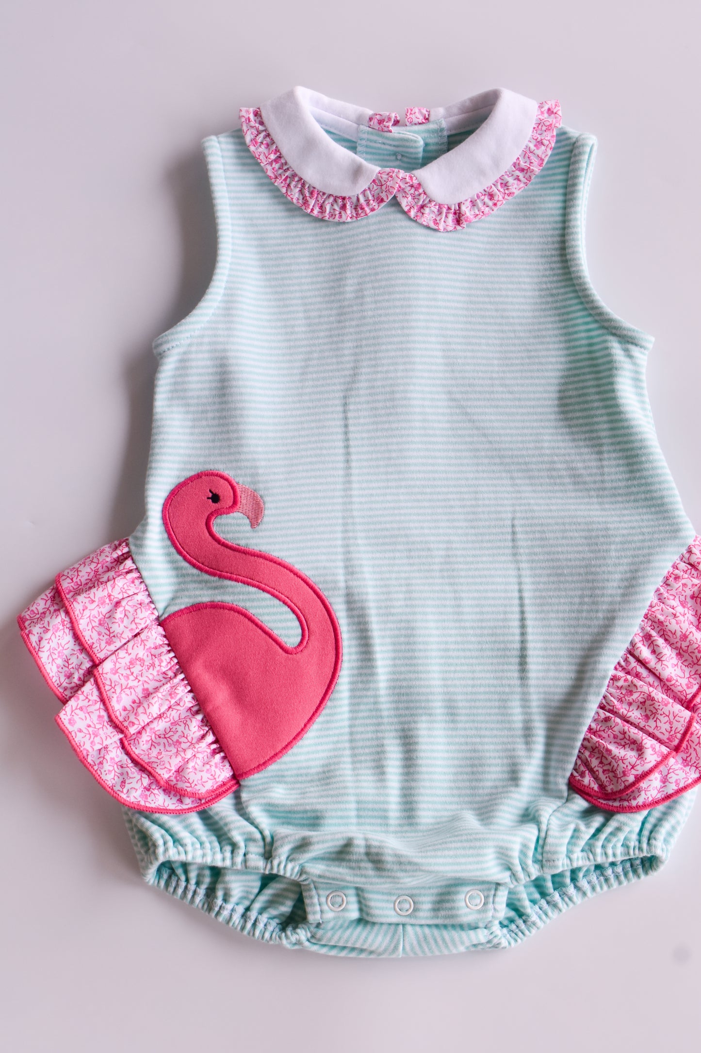 Flamingo Bailey Bubble-Mint Bitty Striped